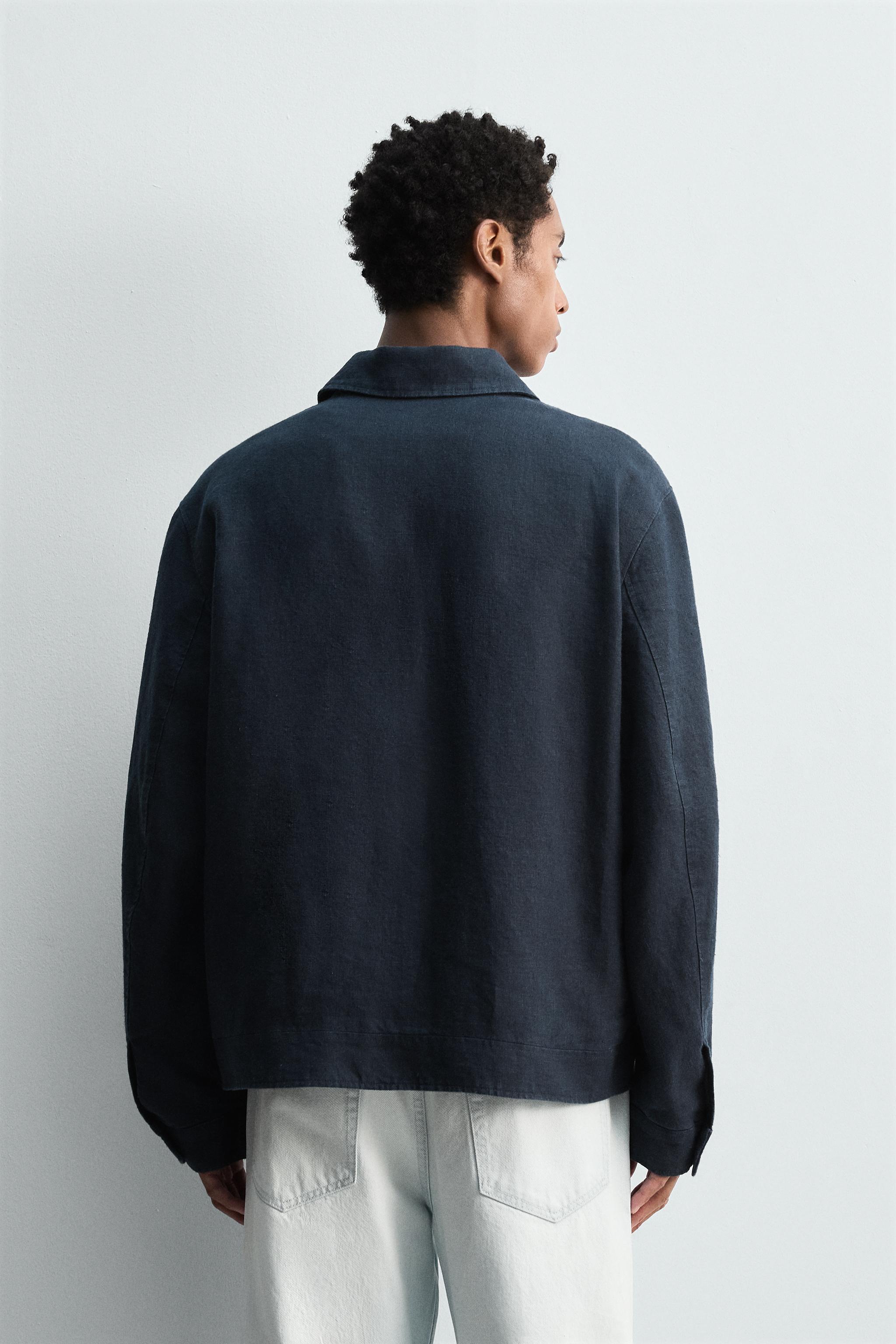 100% LINEN REGULAR FIT JACKET