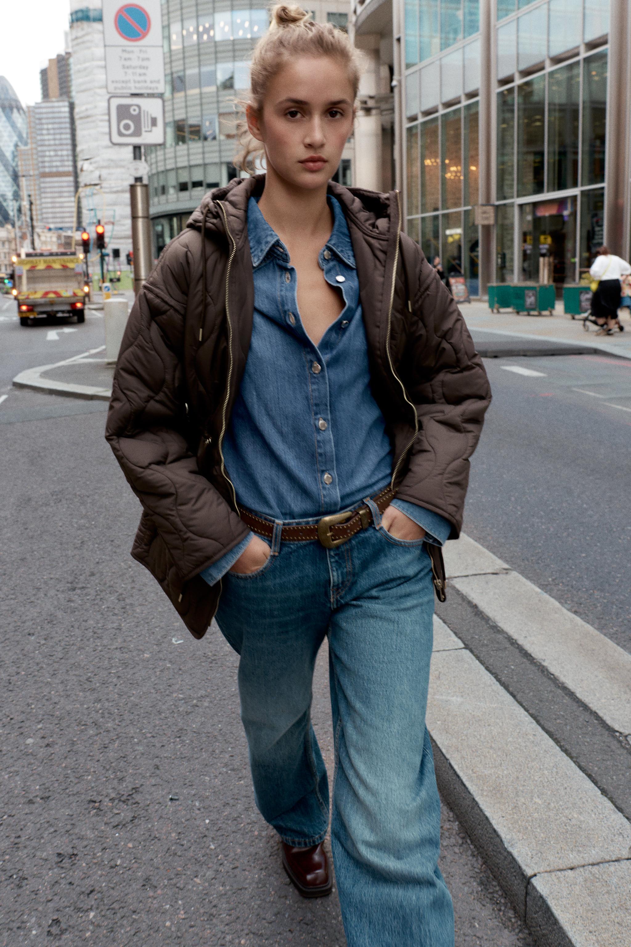 HOODED PUFFER JACKET WITH ADJUSTABLE WAIST