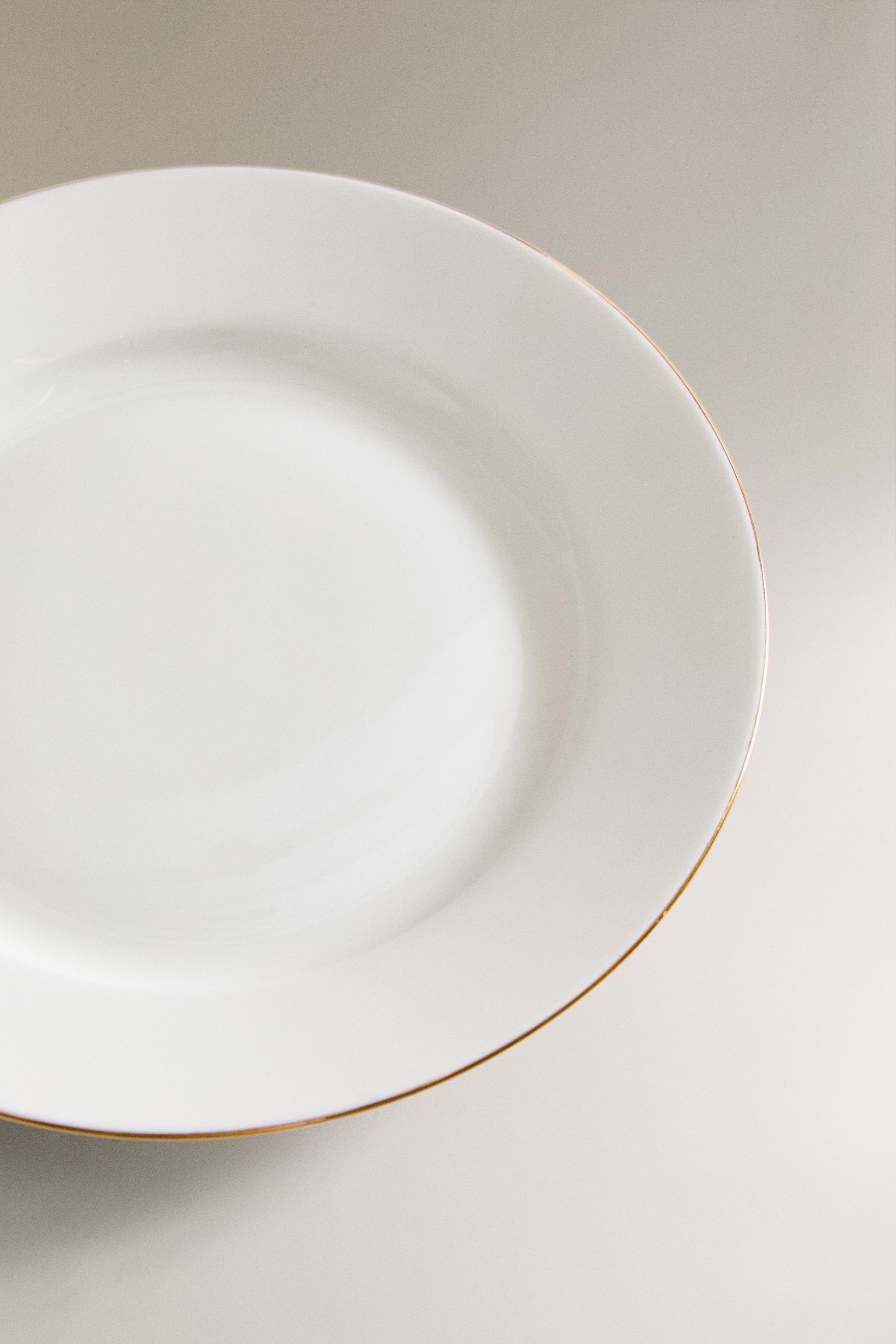RIMMED BONE CHINA SIDE PLATE