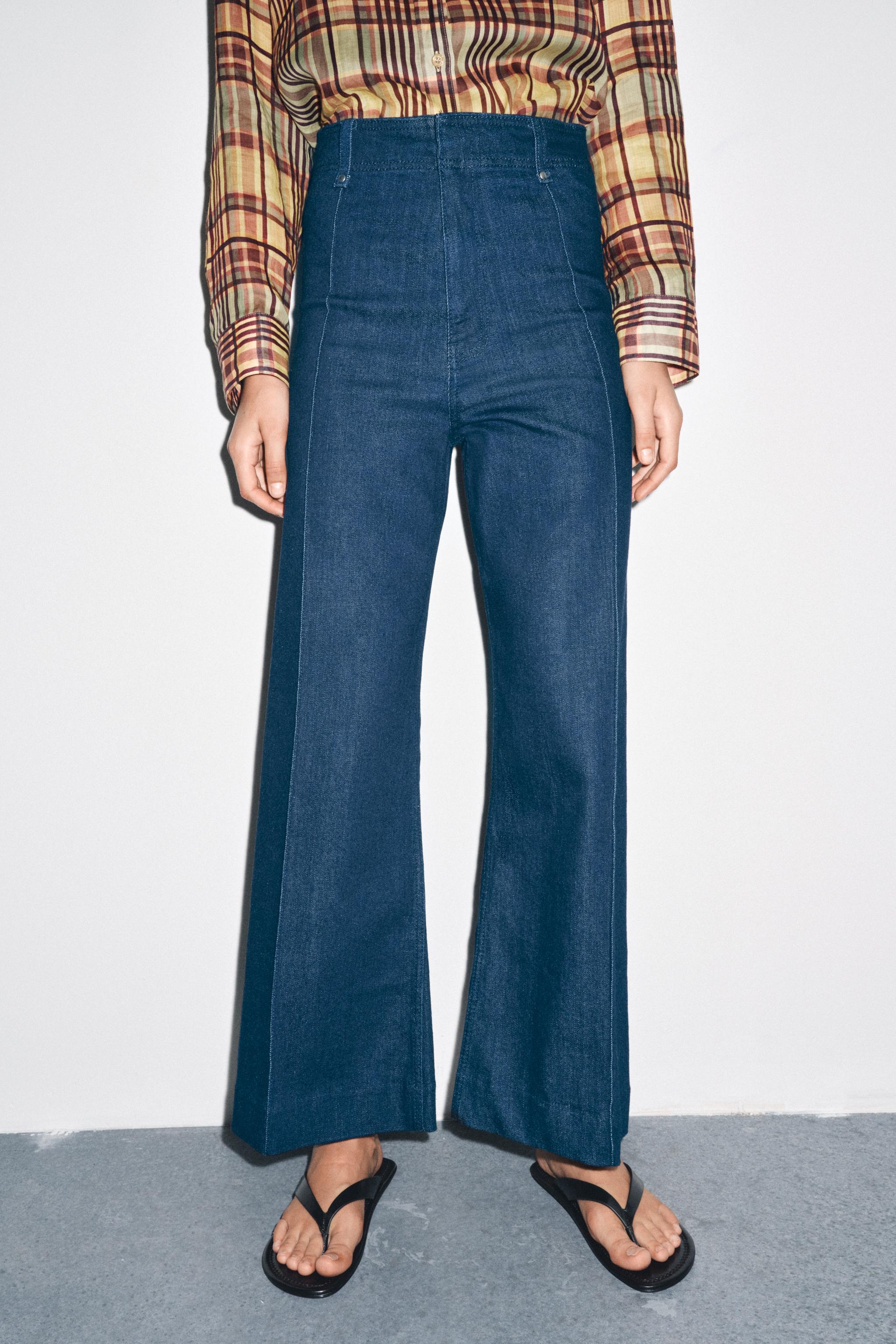 ZW COLLECTION TAILORED WIDE LEG HI-RISE JEANS