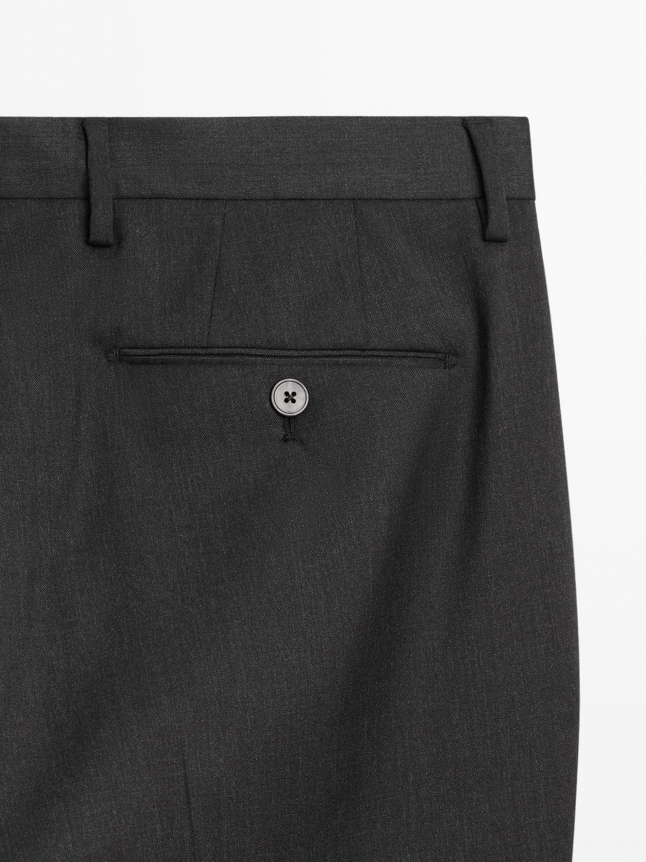 100% wool suit trousers