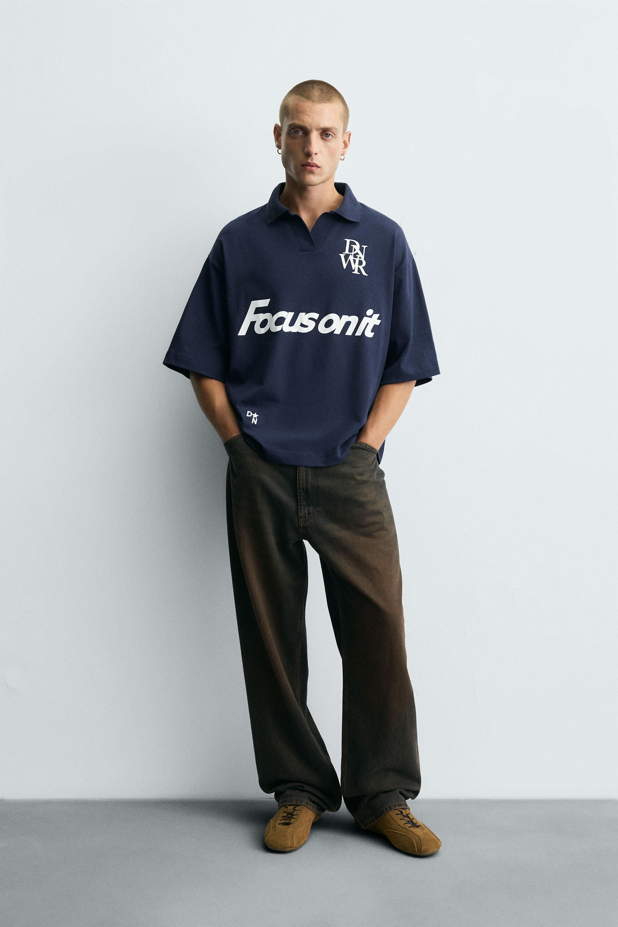 RETRO SOCCER PRINTED POLO SHIRT