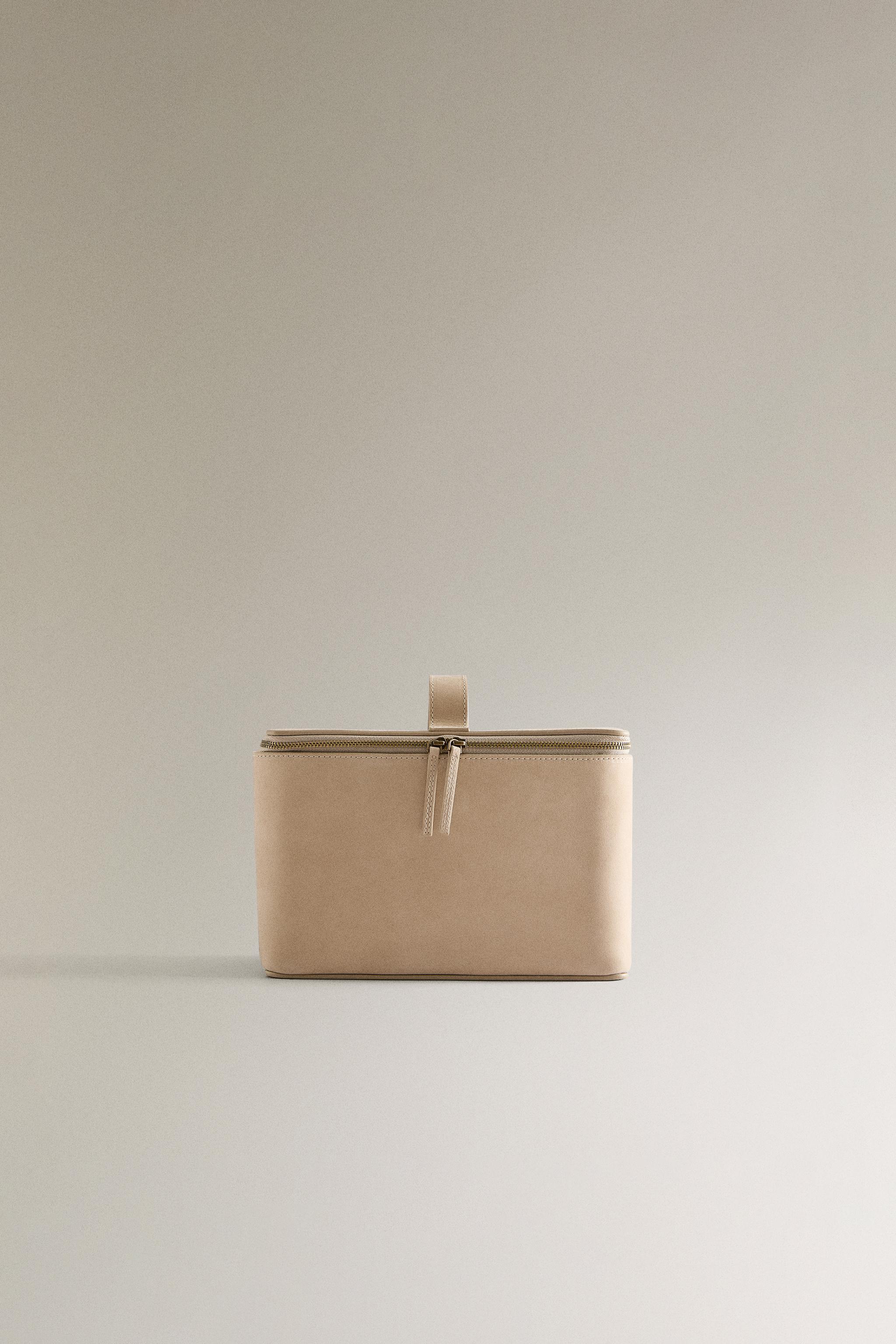 NUBUCK LEATHER CASE MAKEUP BAG