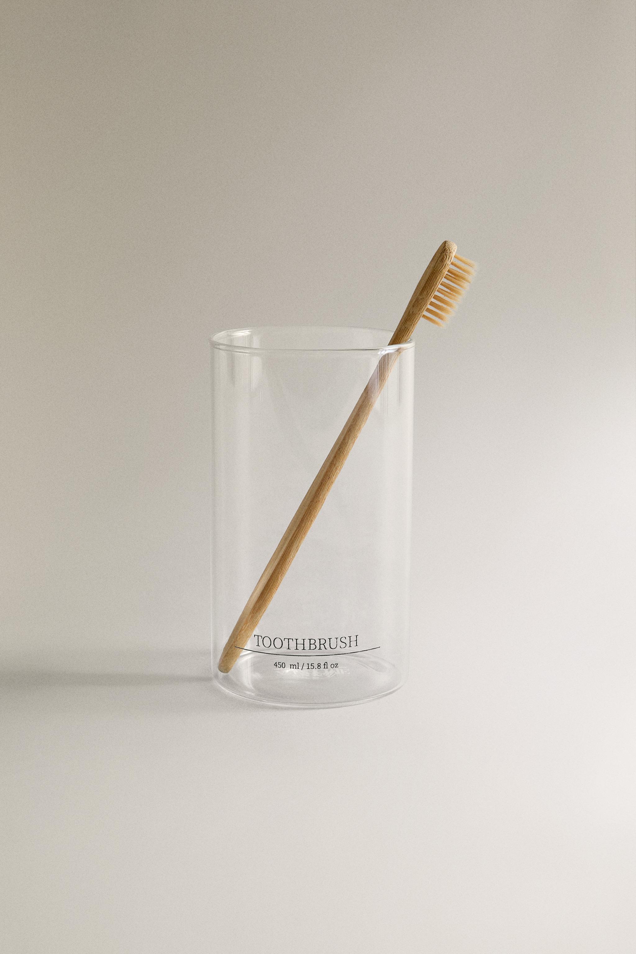BOROSILICATE TOOTHBRUSH GLASS TEXT