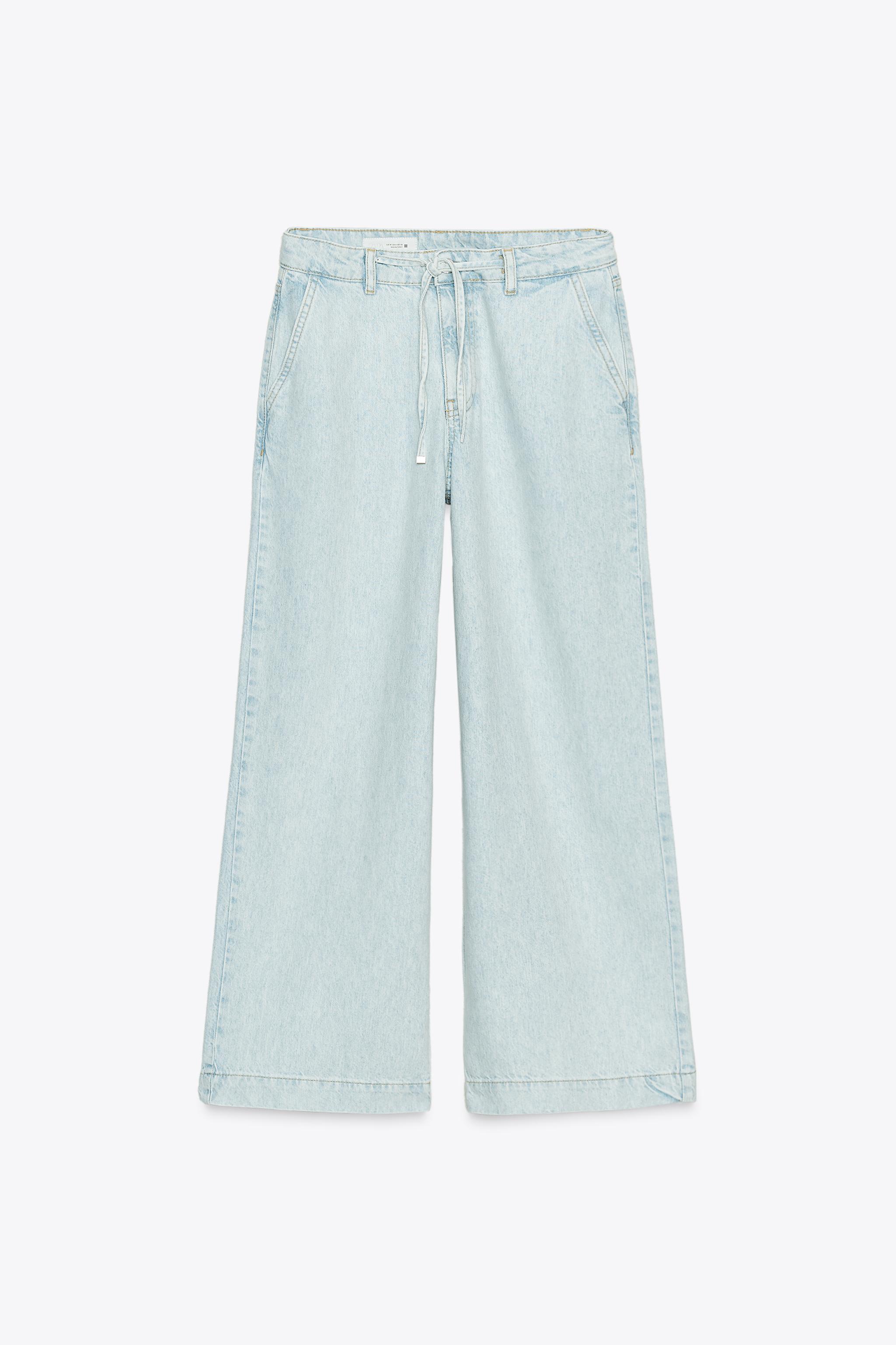 Z1975 HIGH WAIST WIDE LEG JEANS WITH LACES