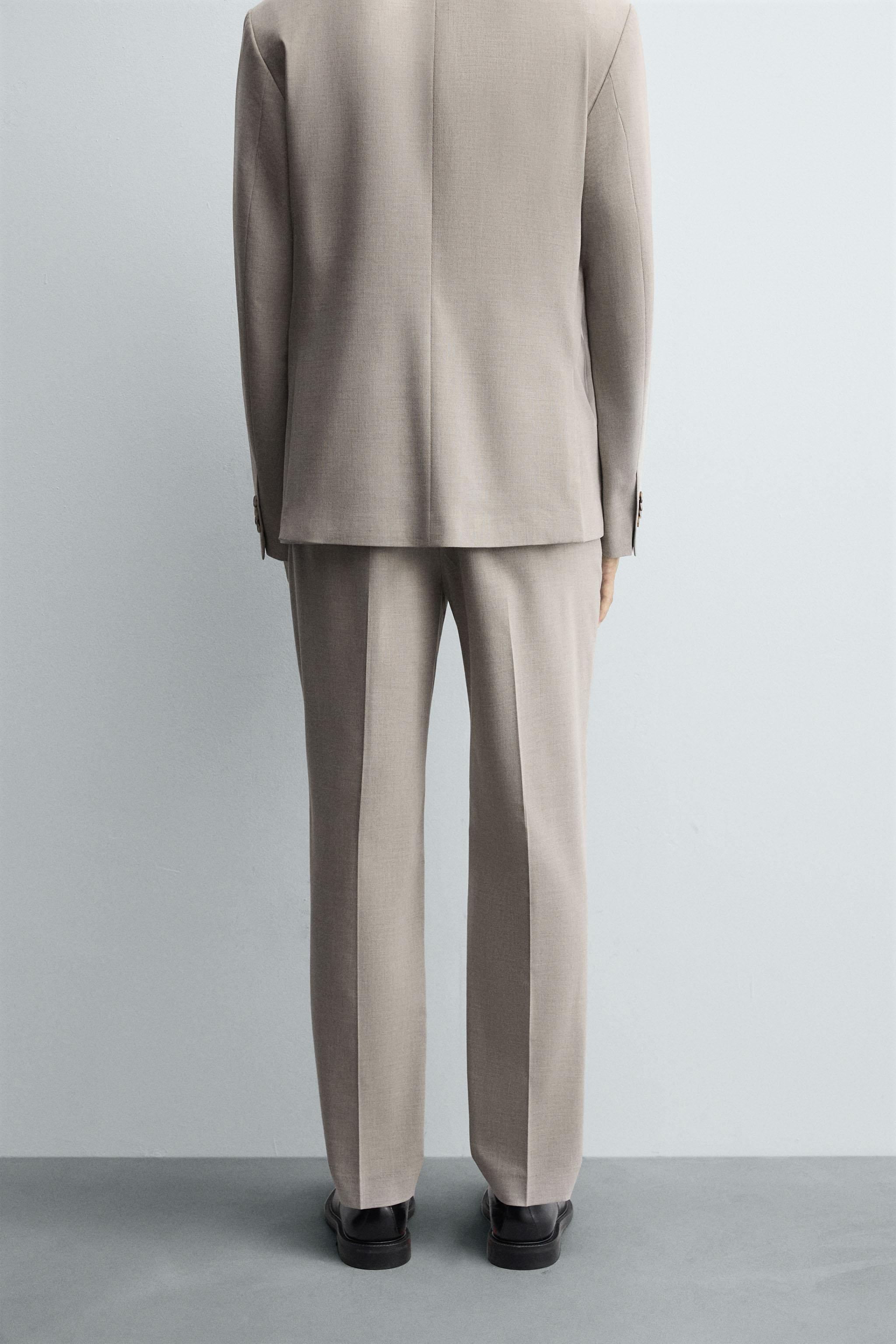 TEXTURED SUIT PANTS