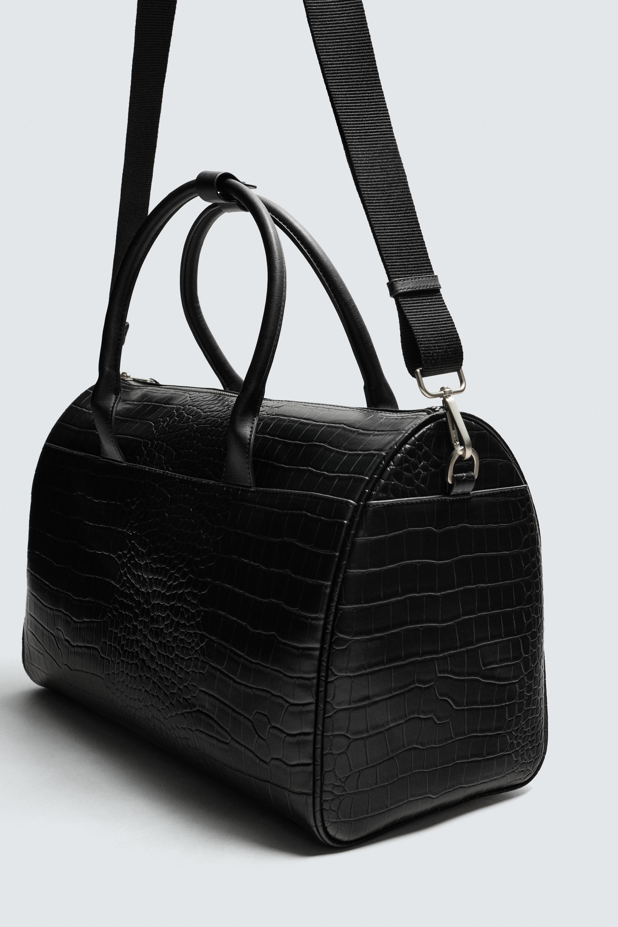 CROCODILE EMBOSSED TRAVEL BAG