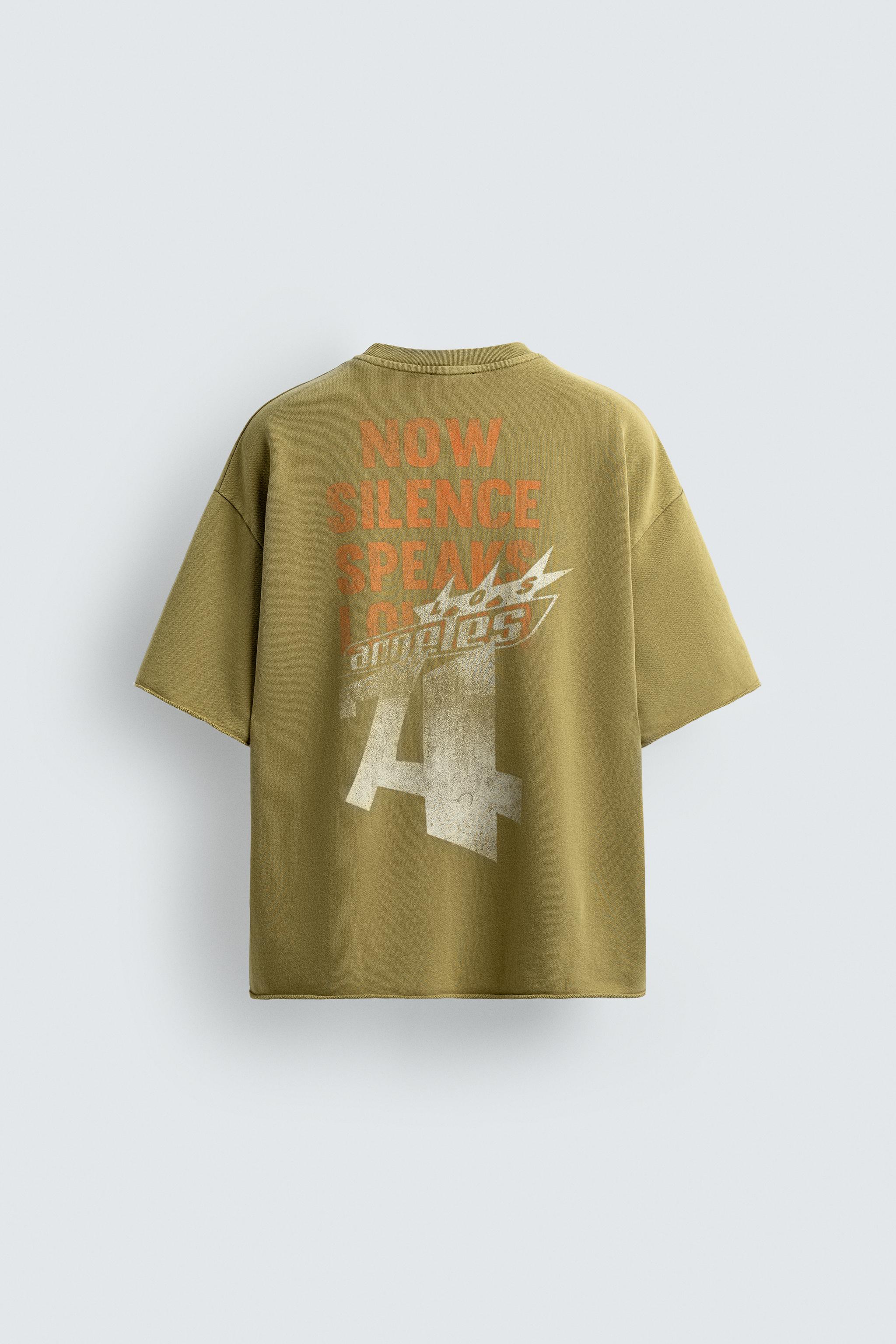 GARMENT-DYED TEXT PRINT SWEATSHIRT