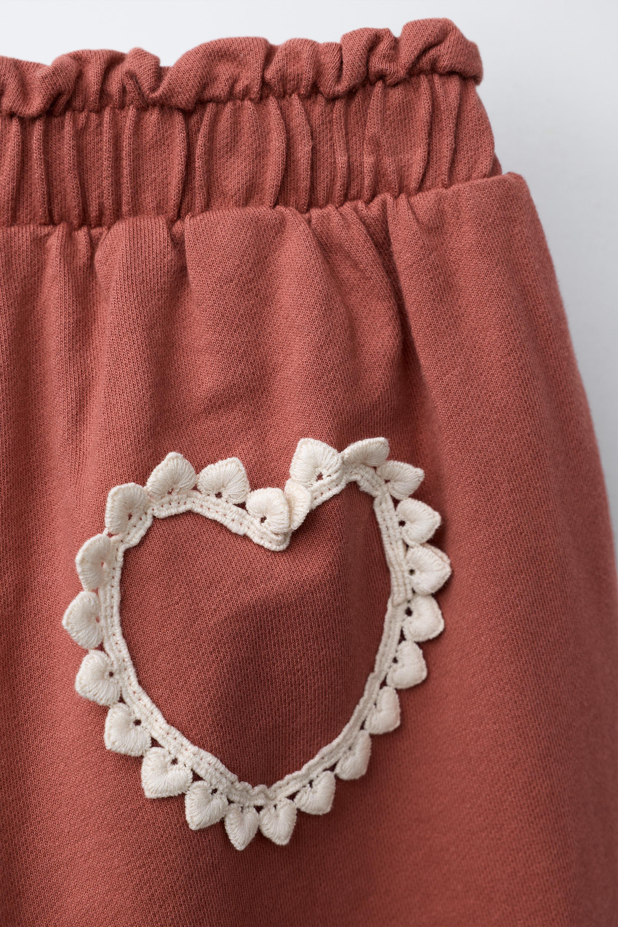 CROCHET DETAIL BAGGY PANTS