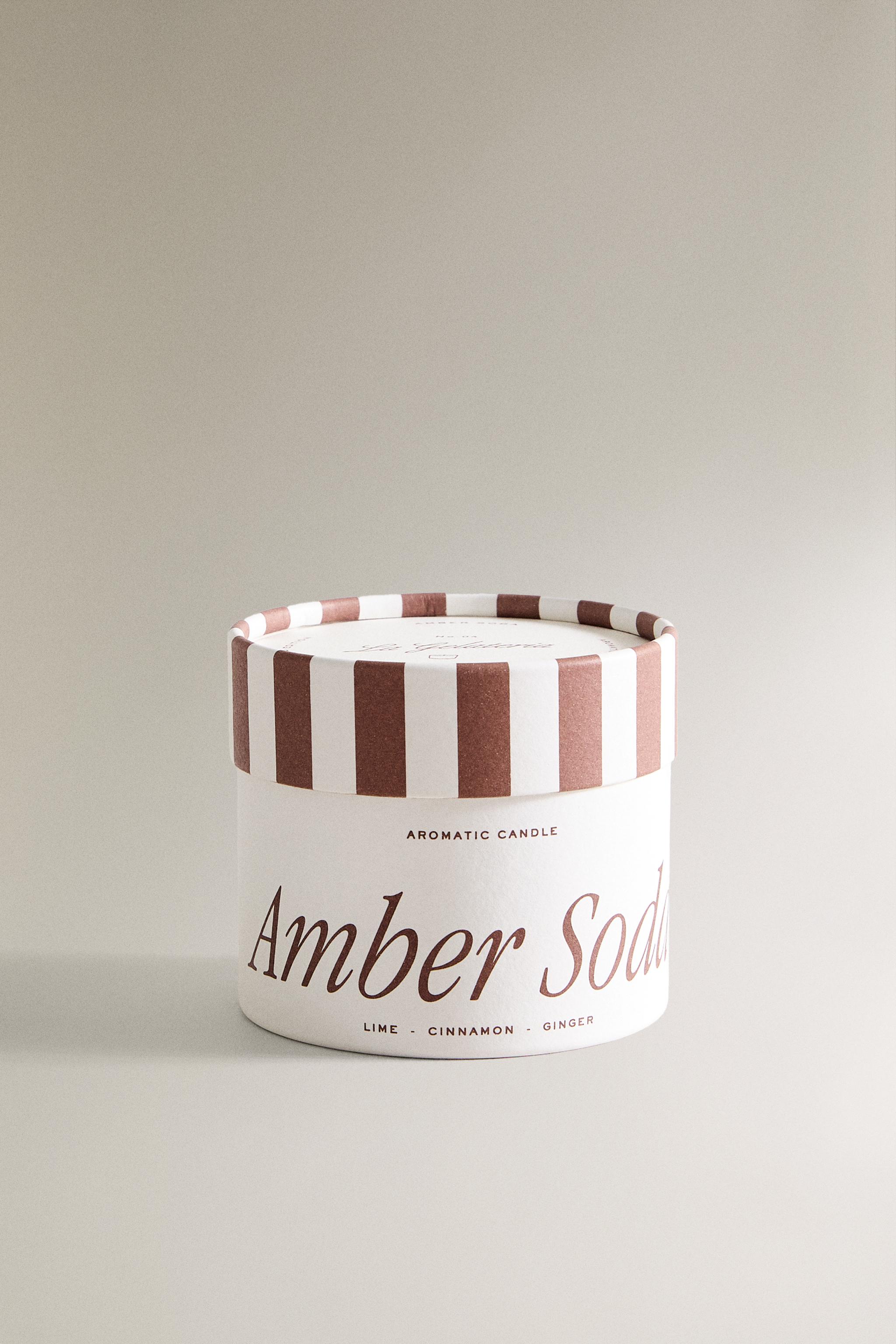 (150 G) AMBER SODA SCENTED CANDLE