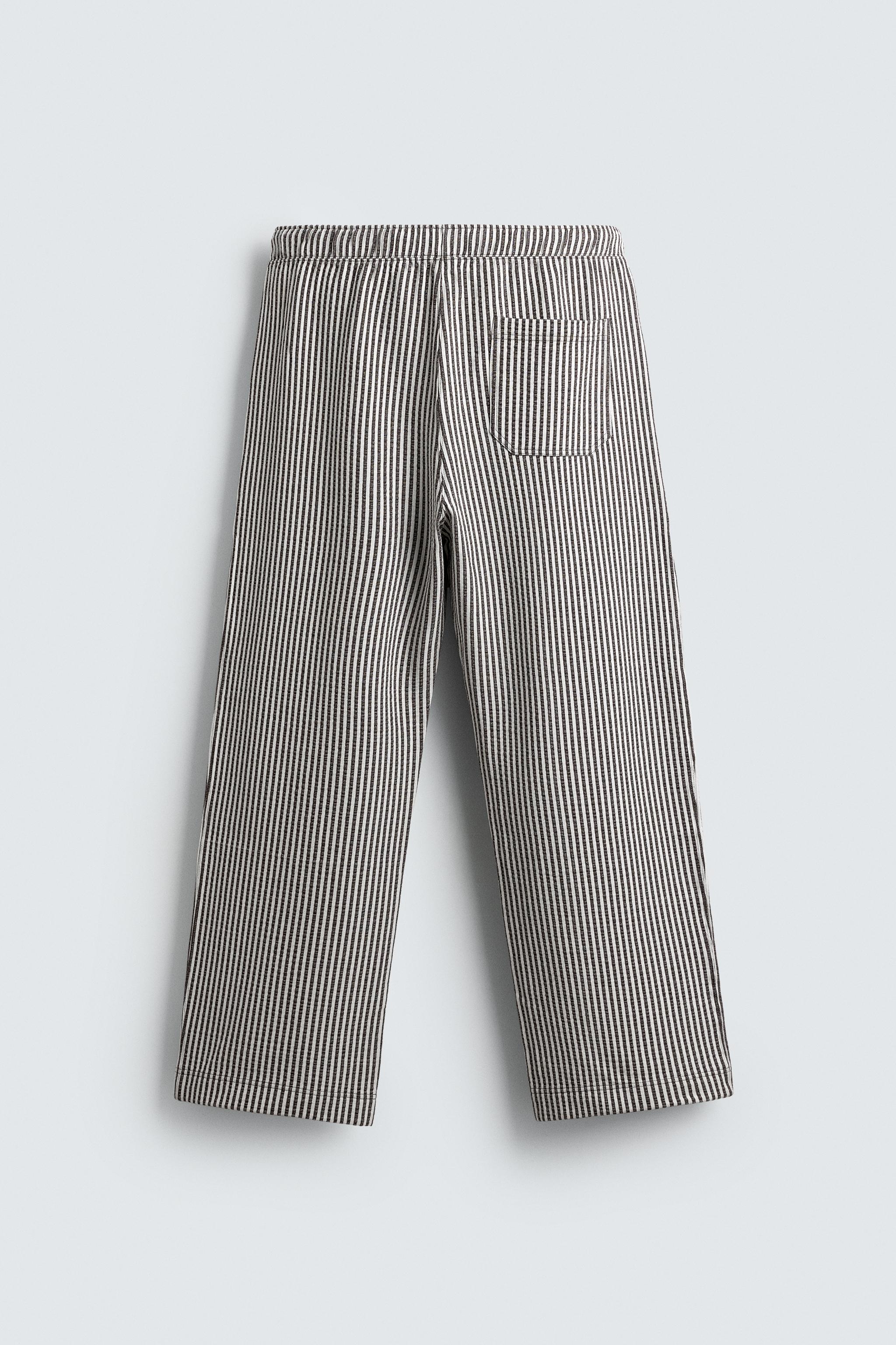 STRIPED SEERSUCKER COMFORT PANTS