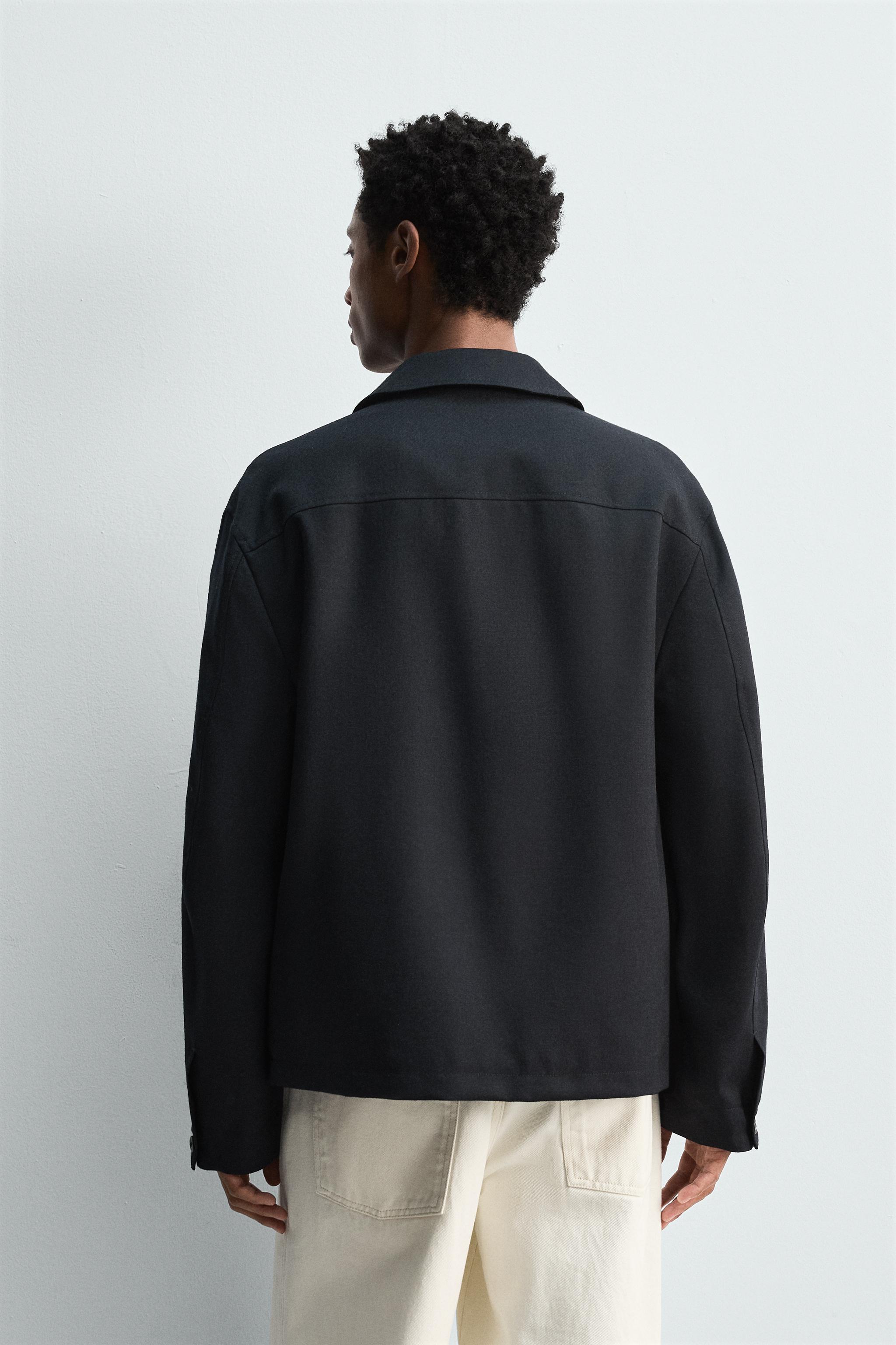 WOOL ZIP-UP OVERSHIRT