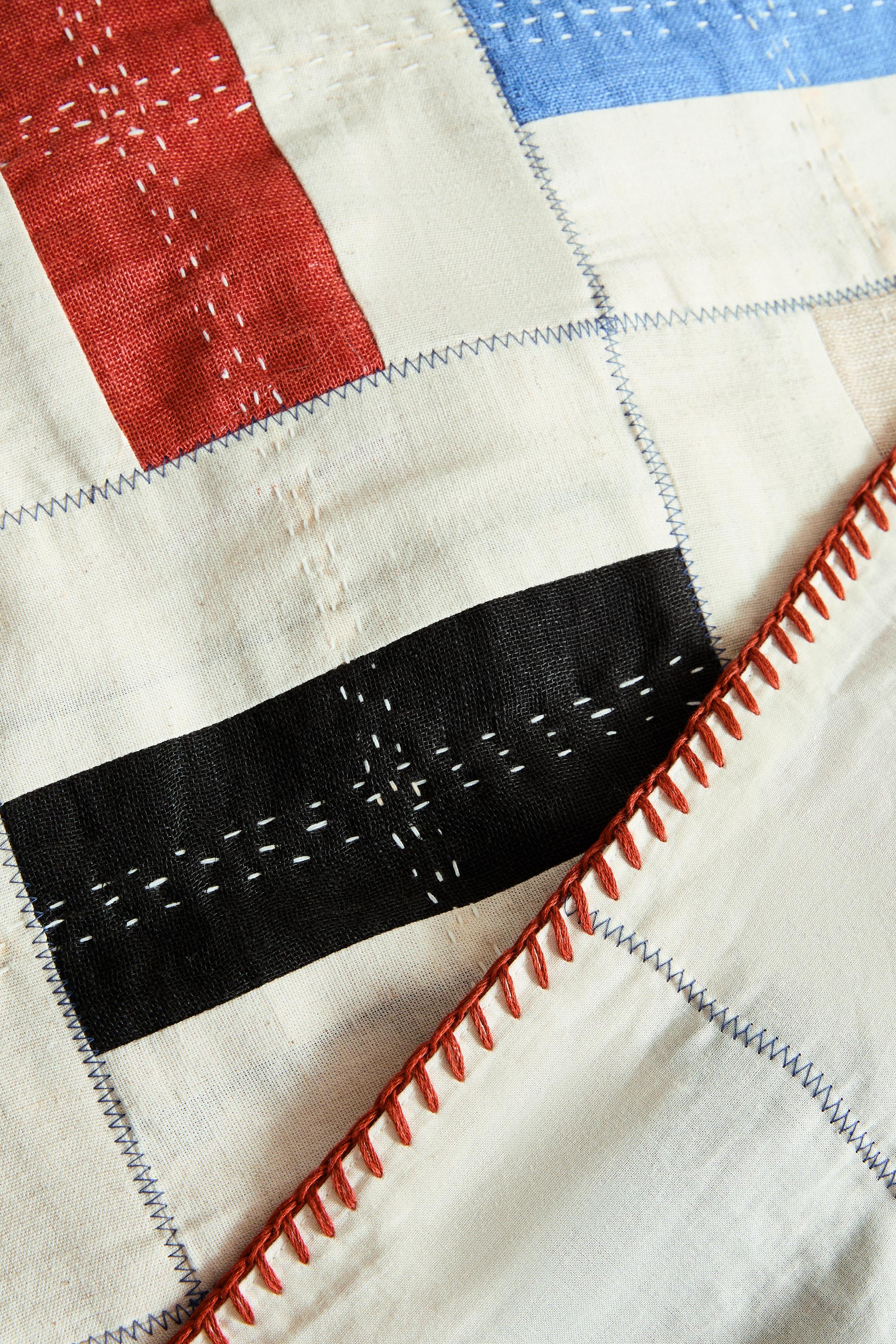 COTTON AND LINEN PATCHWORK BEDSPREAD X COLLAGERIE