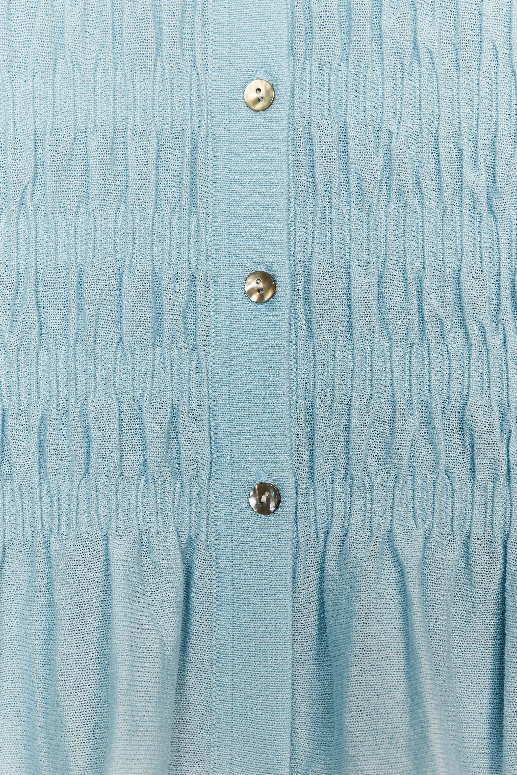 GATHERED KNIT CARDIGAN