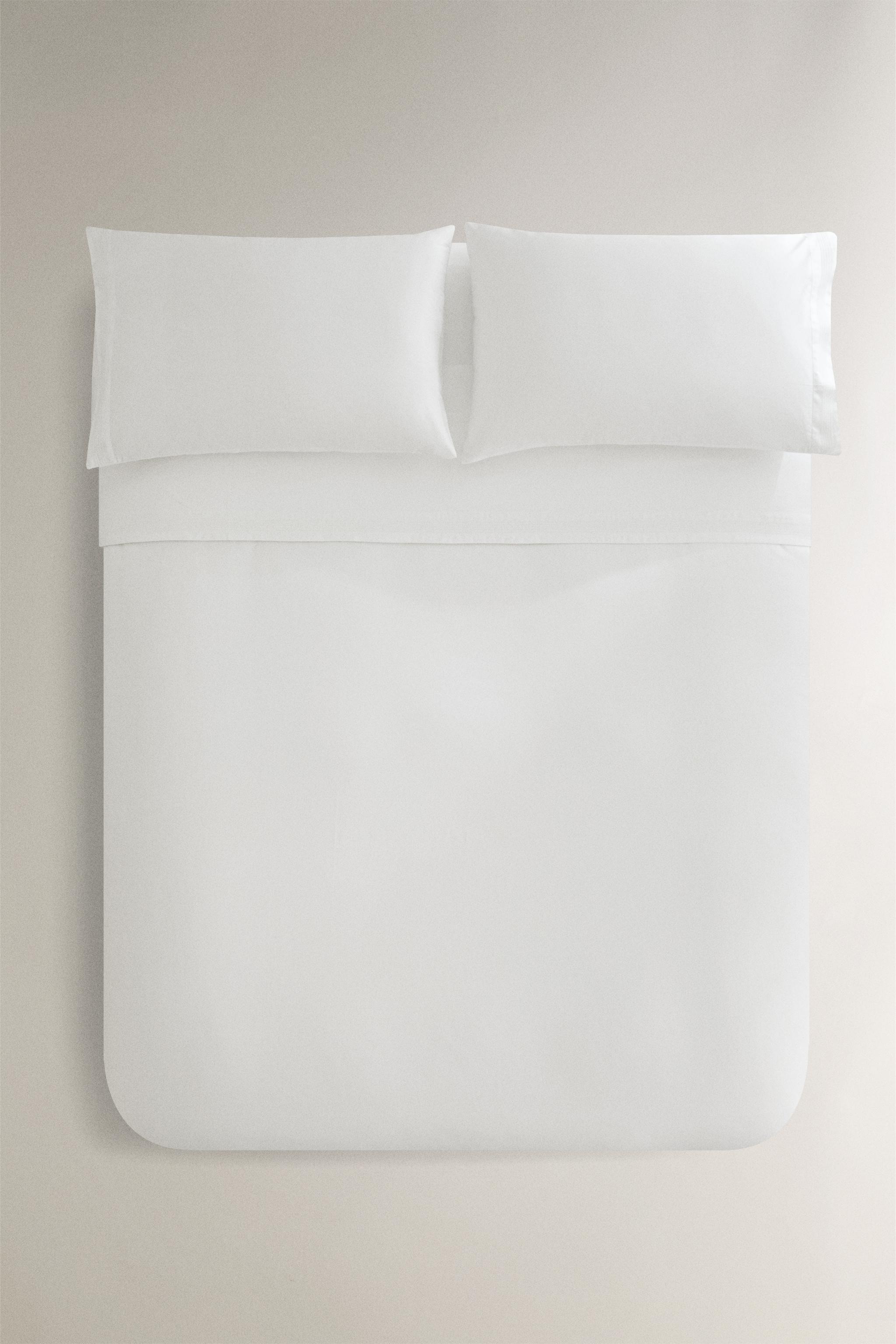 HEMSTITCHED SATEEN DUVET COVER