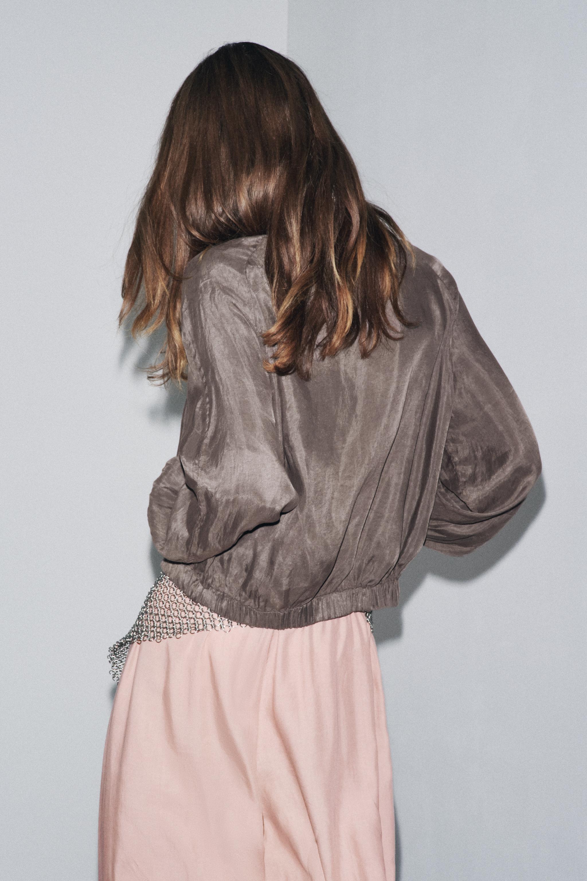 ZW COLLECTION FLOWY BOMBER JACKET