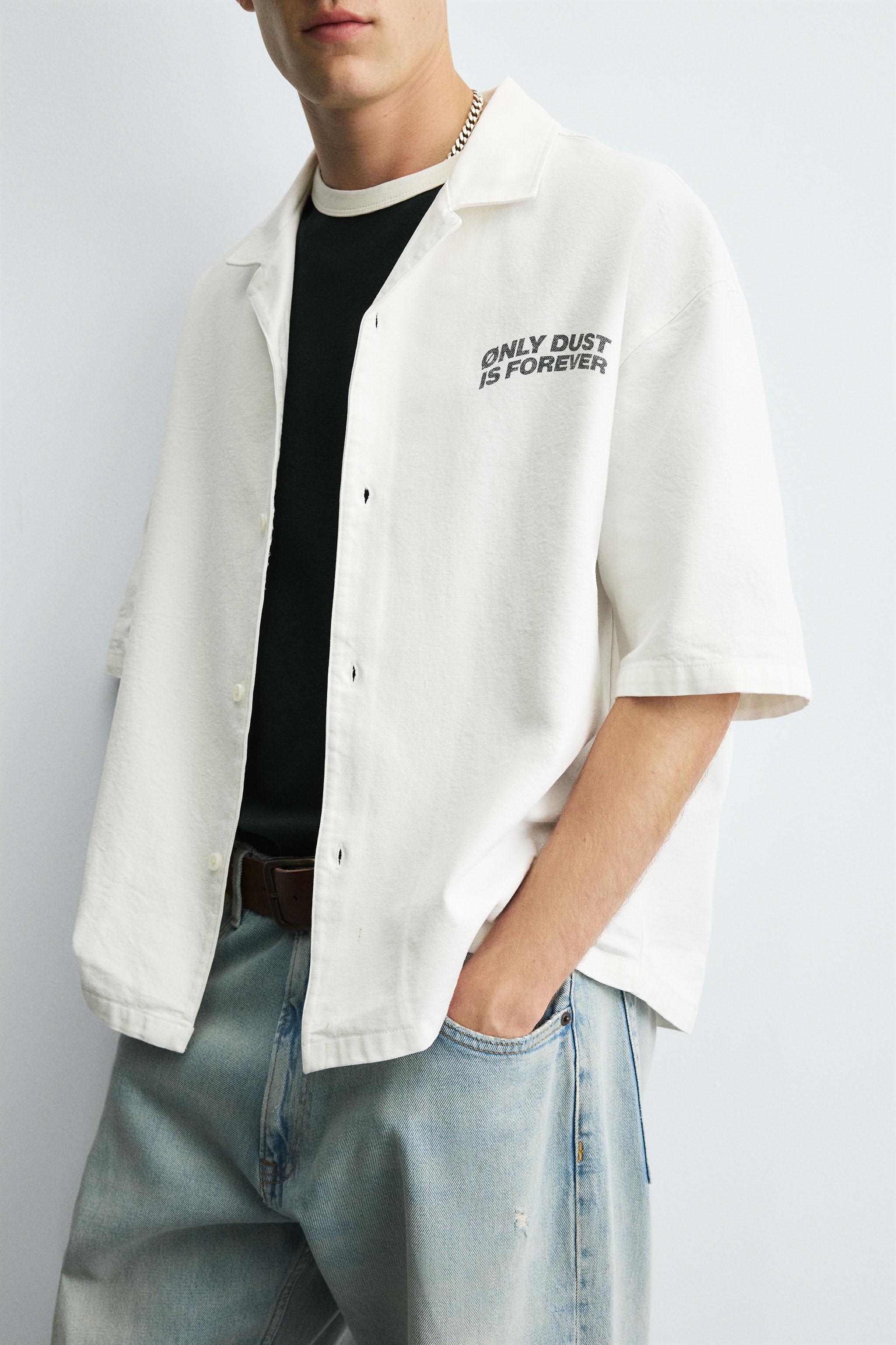 TEXTURED PRINT SHIRT