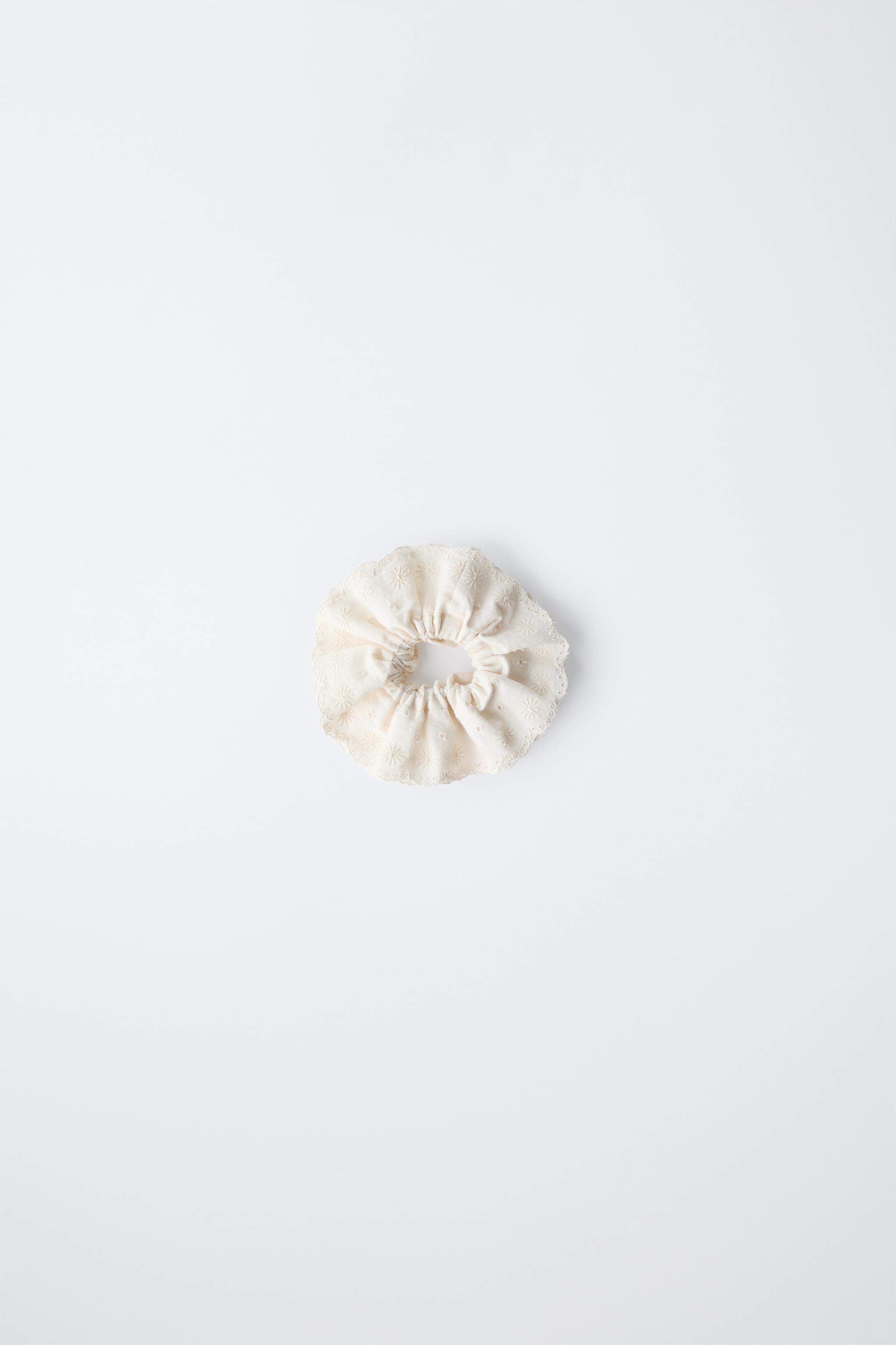 DOUBLE EMBROIDERED HAIR TIE