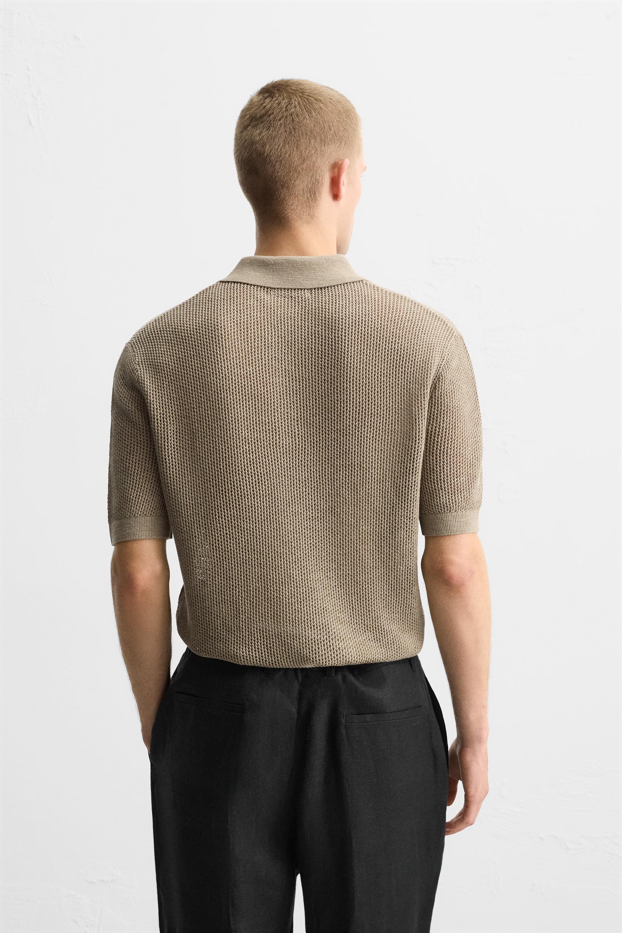 TEXTURED KNIT POLO SHIRT