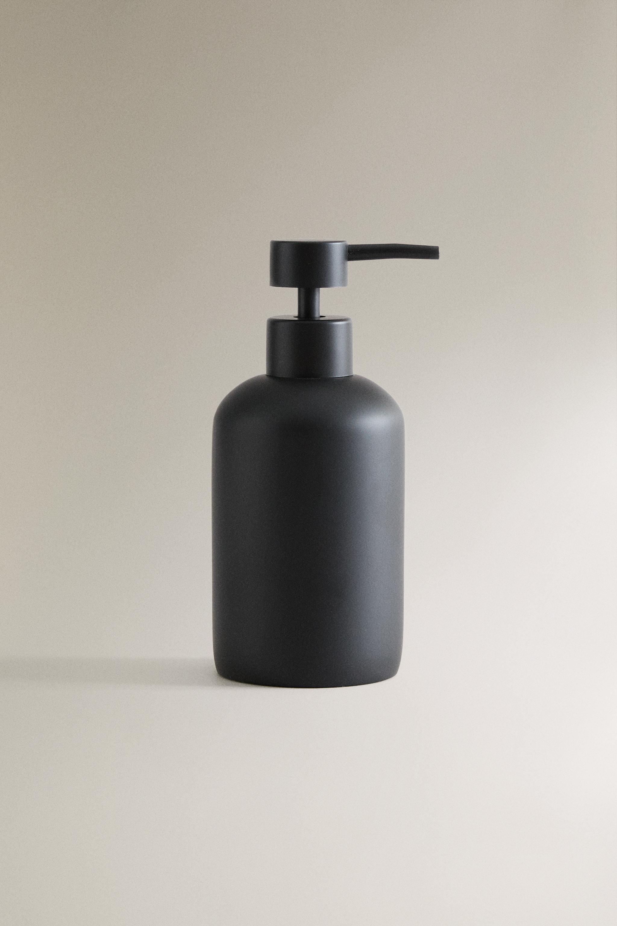 BLACK RESIN SOAP DISPENSER