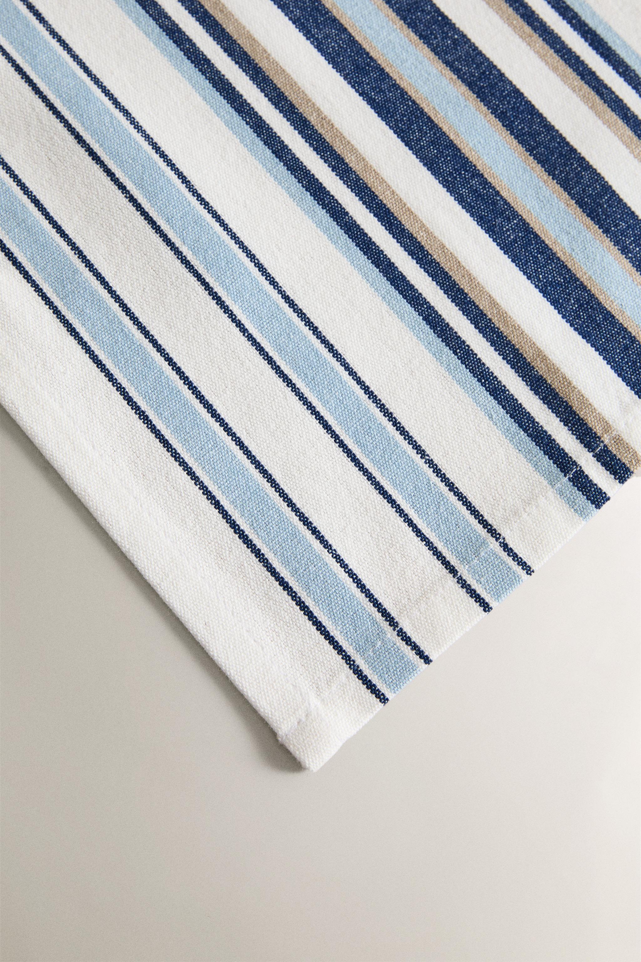 SET OF NAPKINS WITH IRREGULAR STRIPES (SET OF 2)