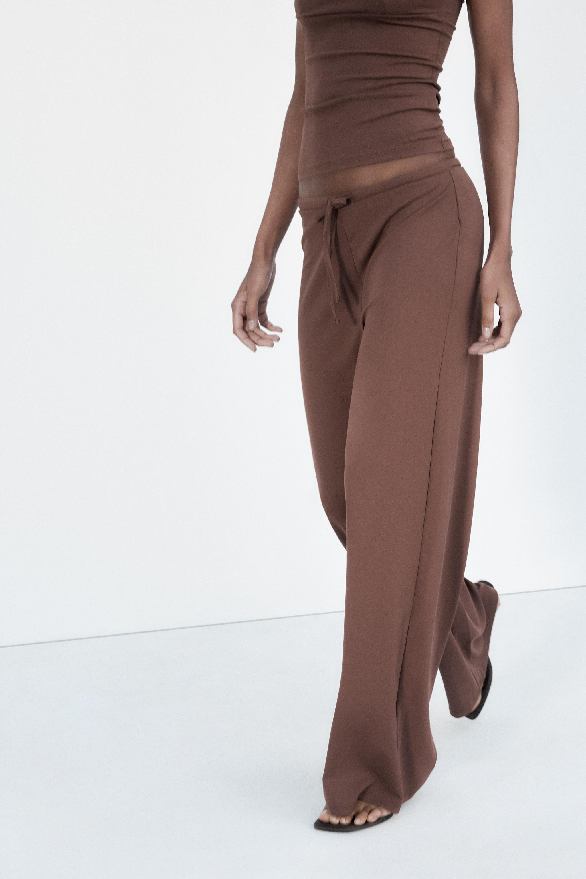 TEXTURED STRAIGHT LEG PANTS