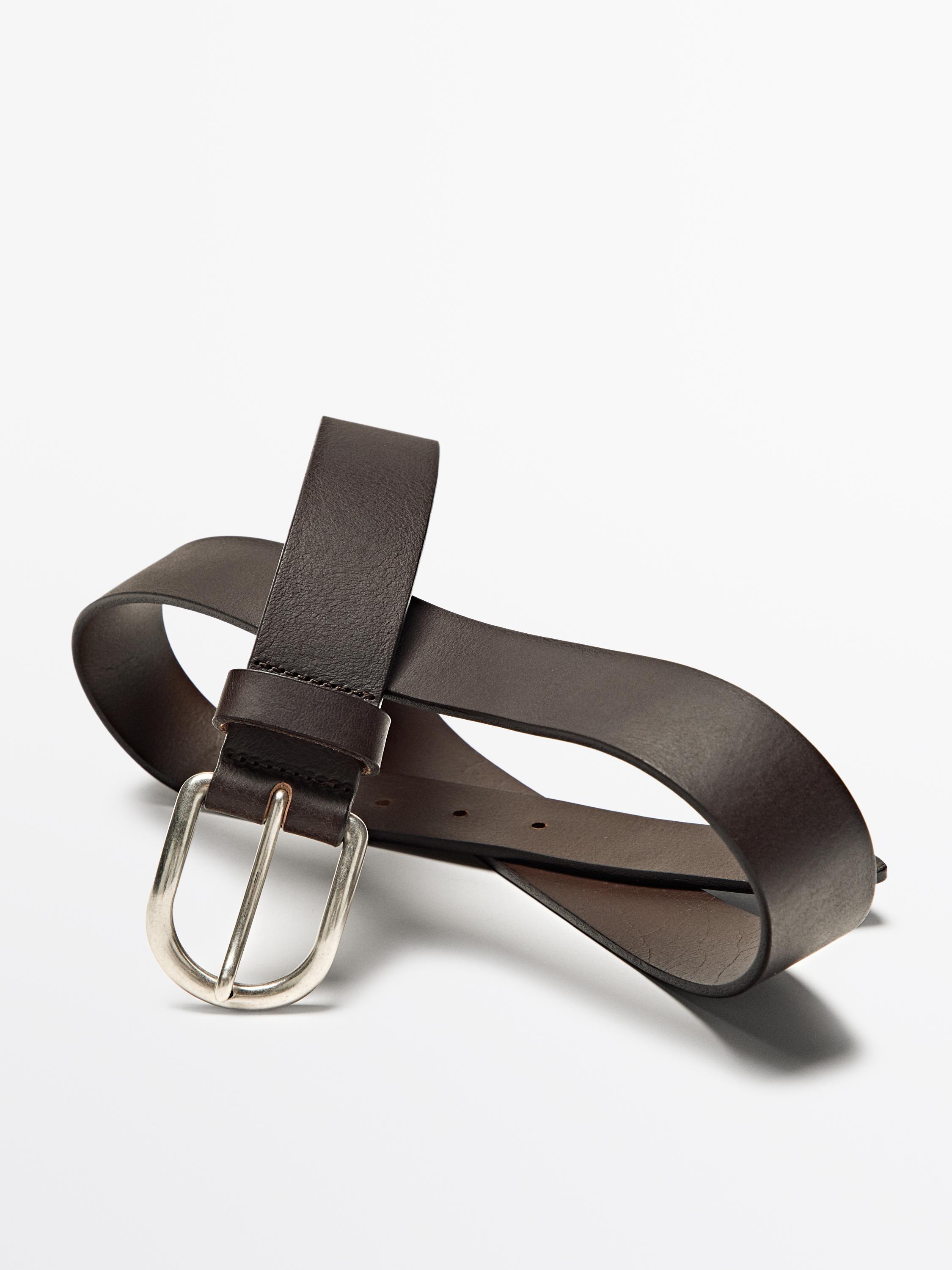 Nappa leather belt