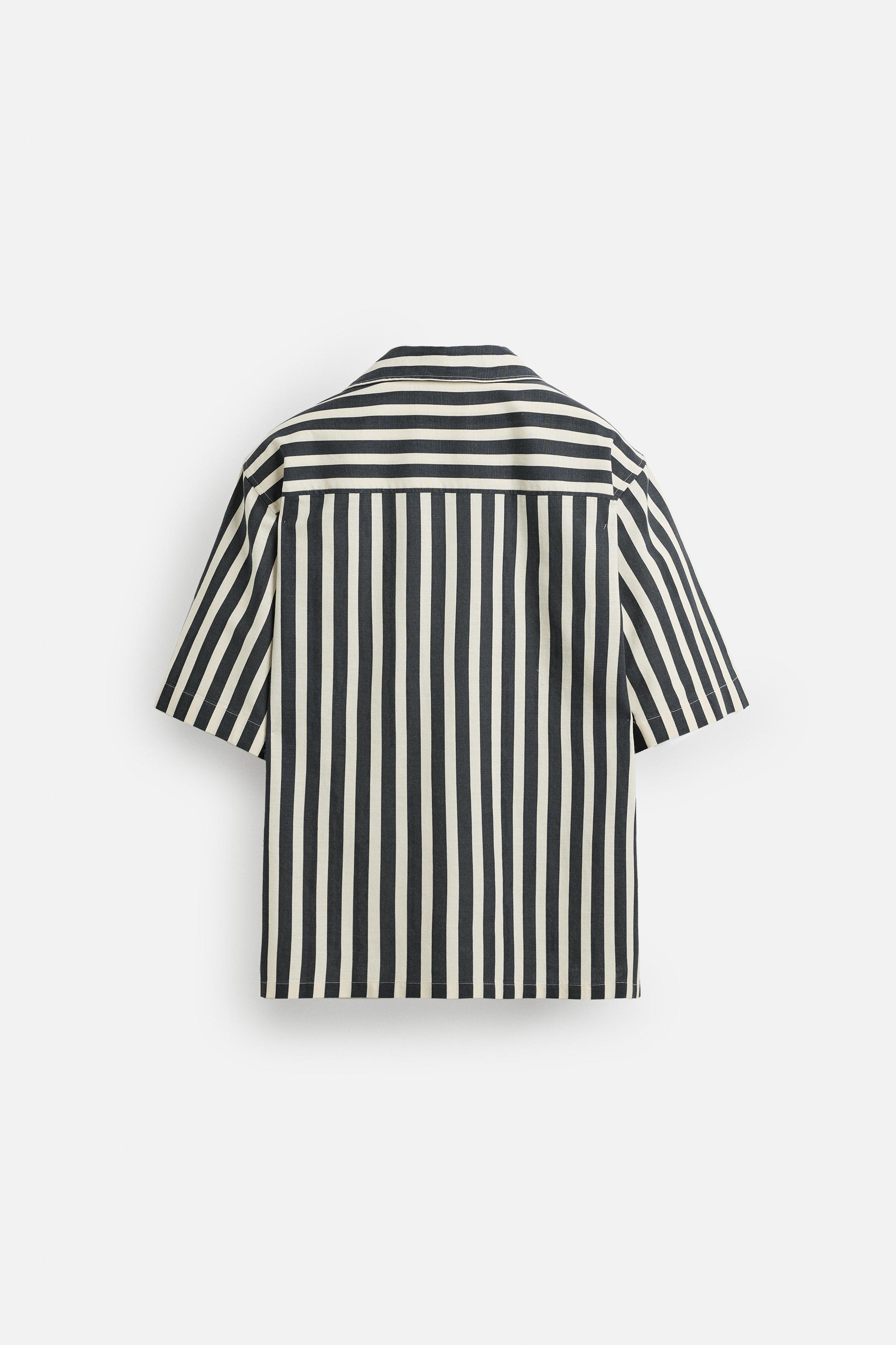 TEXTURED WEAVE STRIPED SHIRT