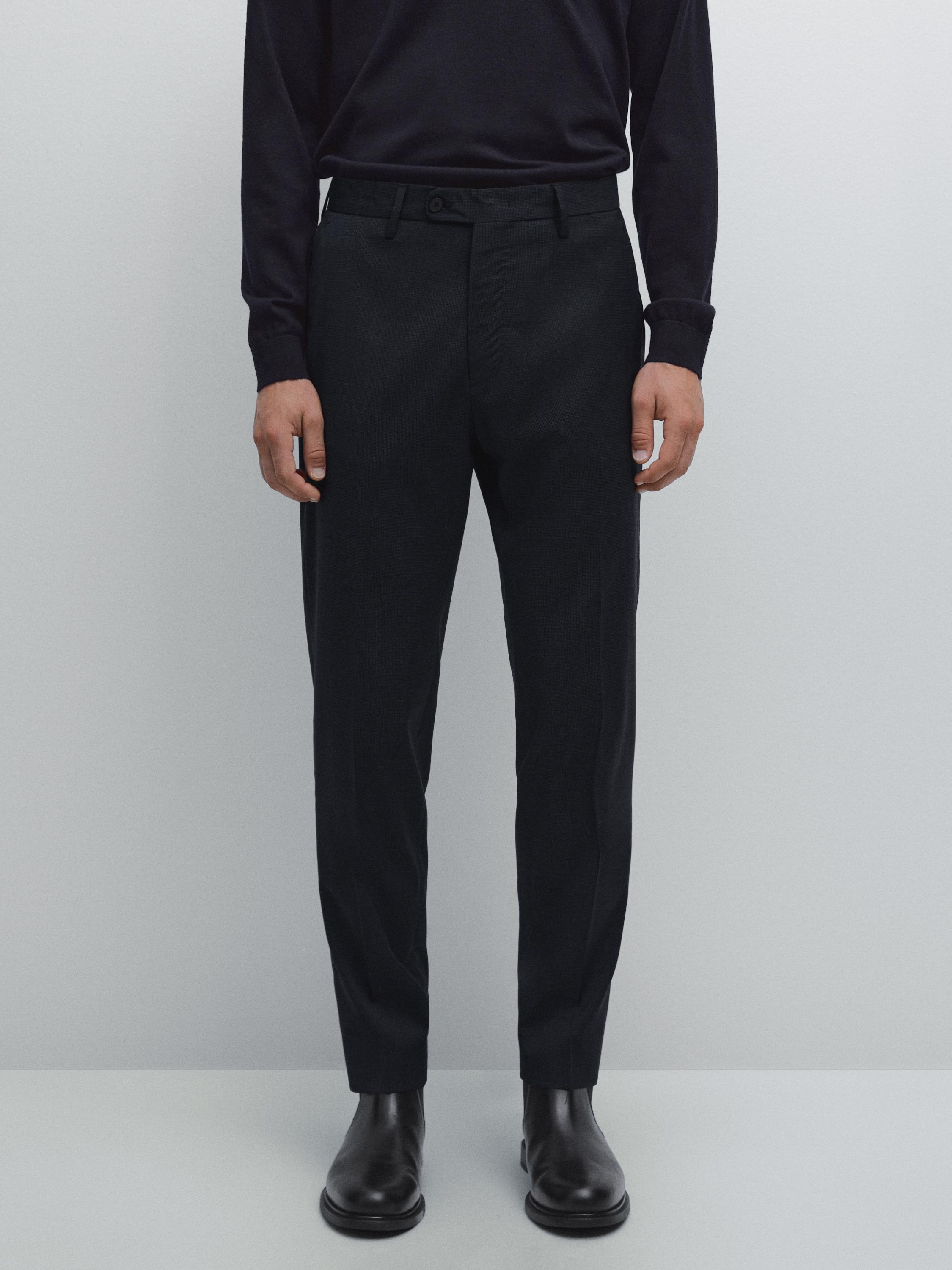 Houndstooth suit trousers