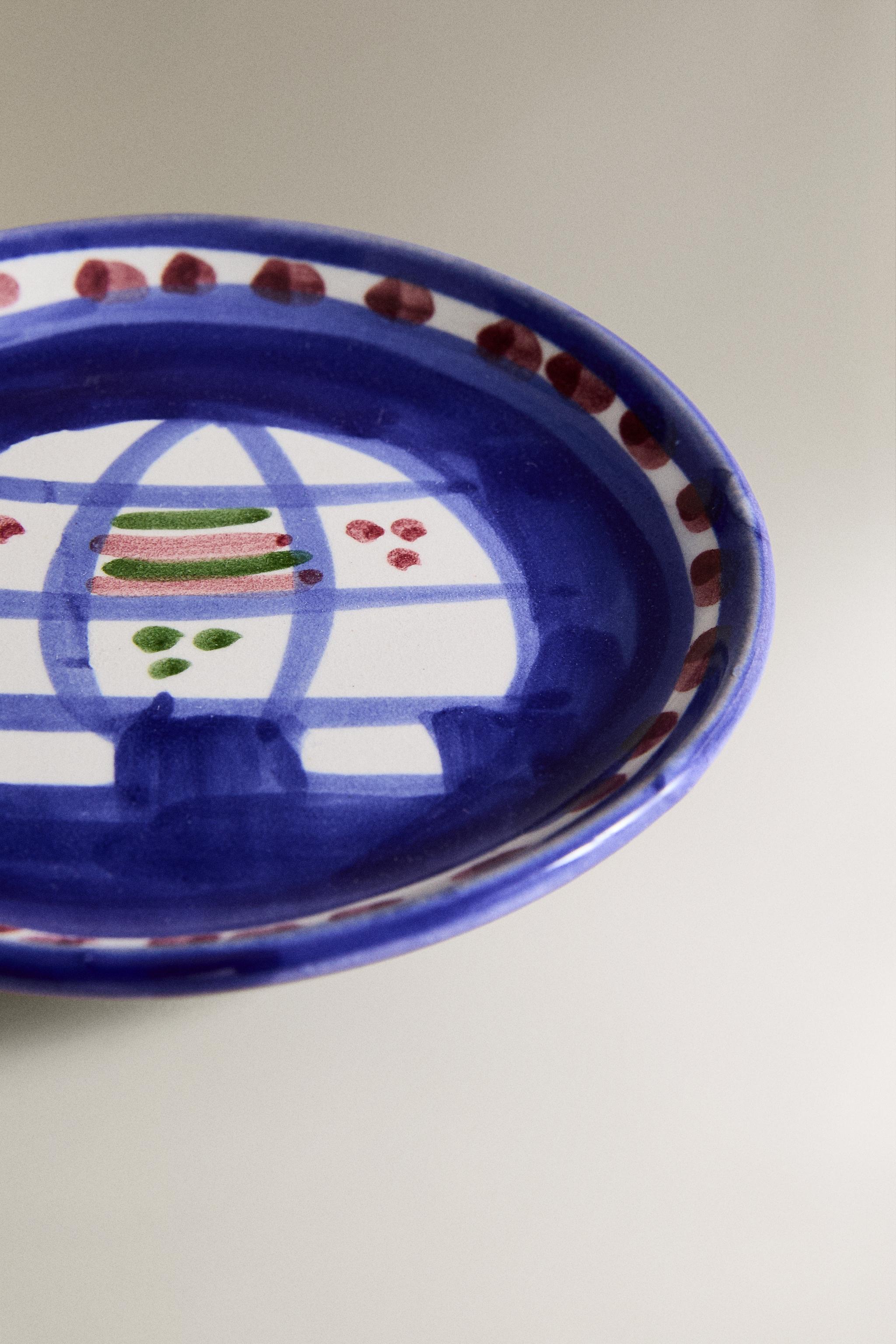 PAINTED CERAMIC SIDE PLATE