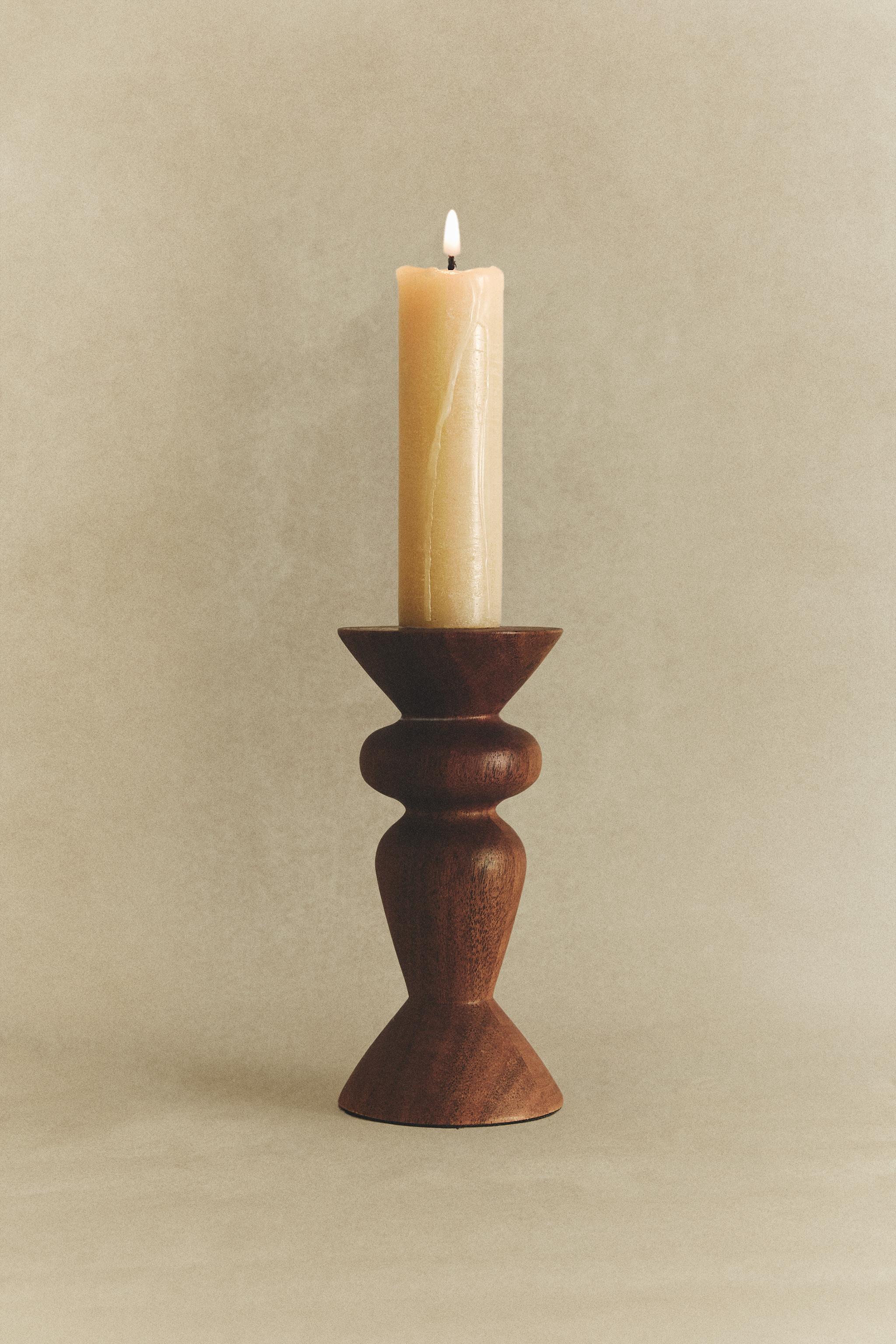 WOODEN CANDLESTICK