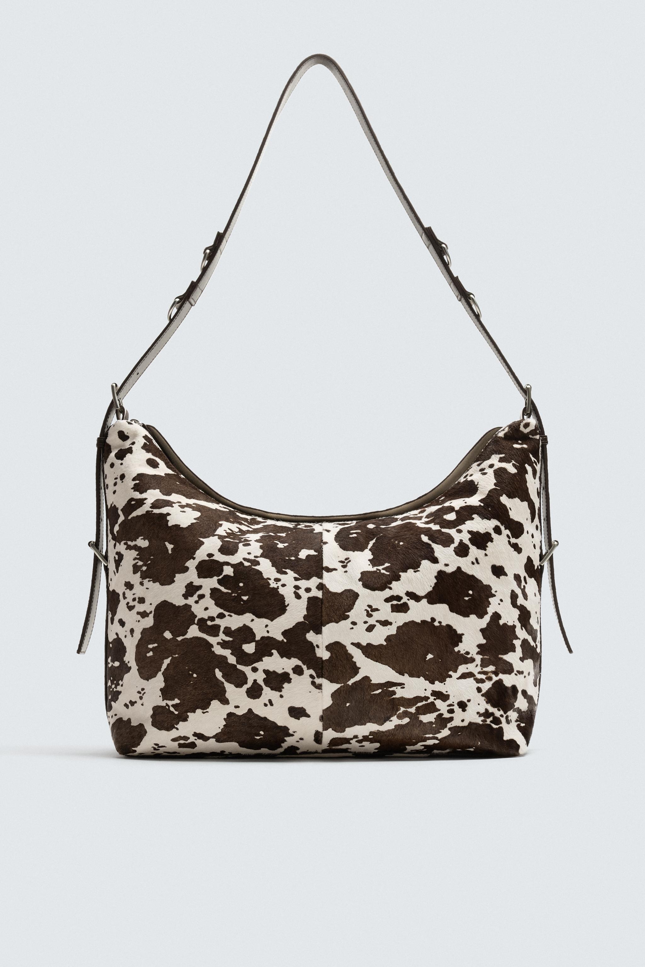 ANIMAL PRINT LEATHER SHOPPER BAG