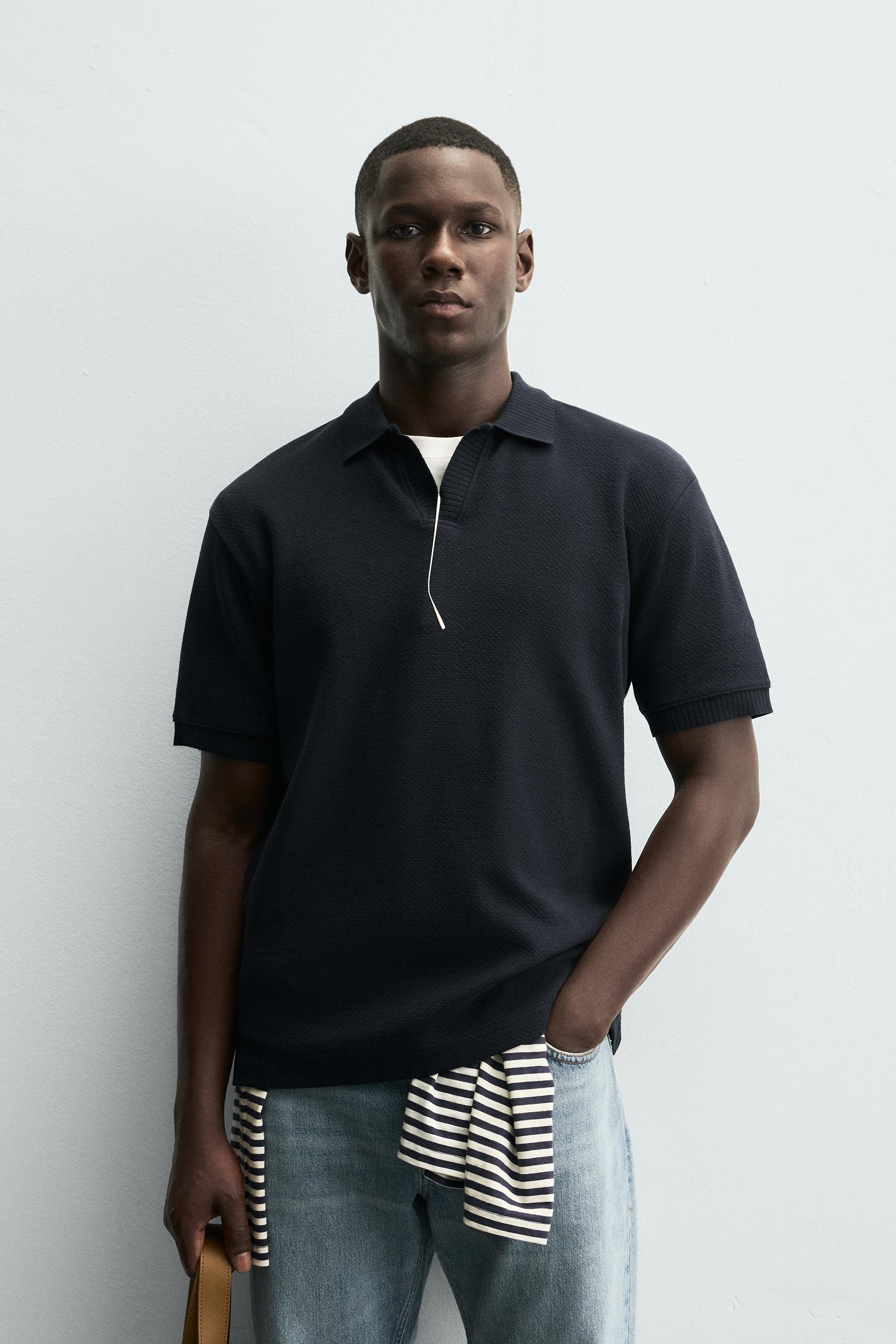 TEXTURED REGULAR FIT POLO SHIRT