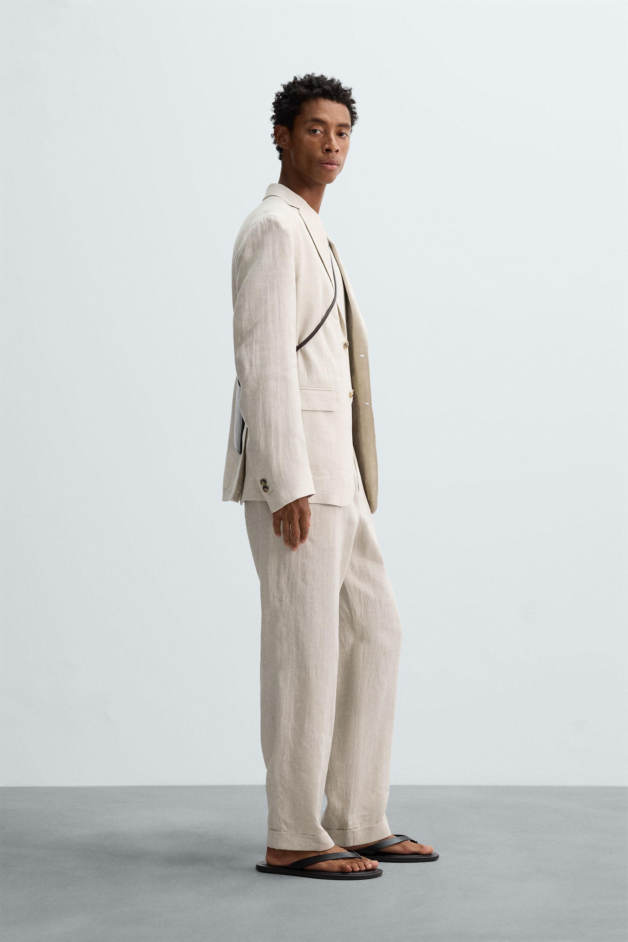 100% LINEN SUIT BLAZER