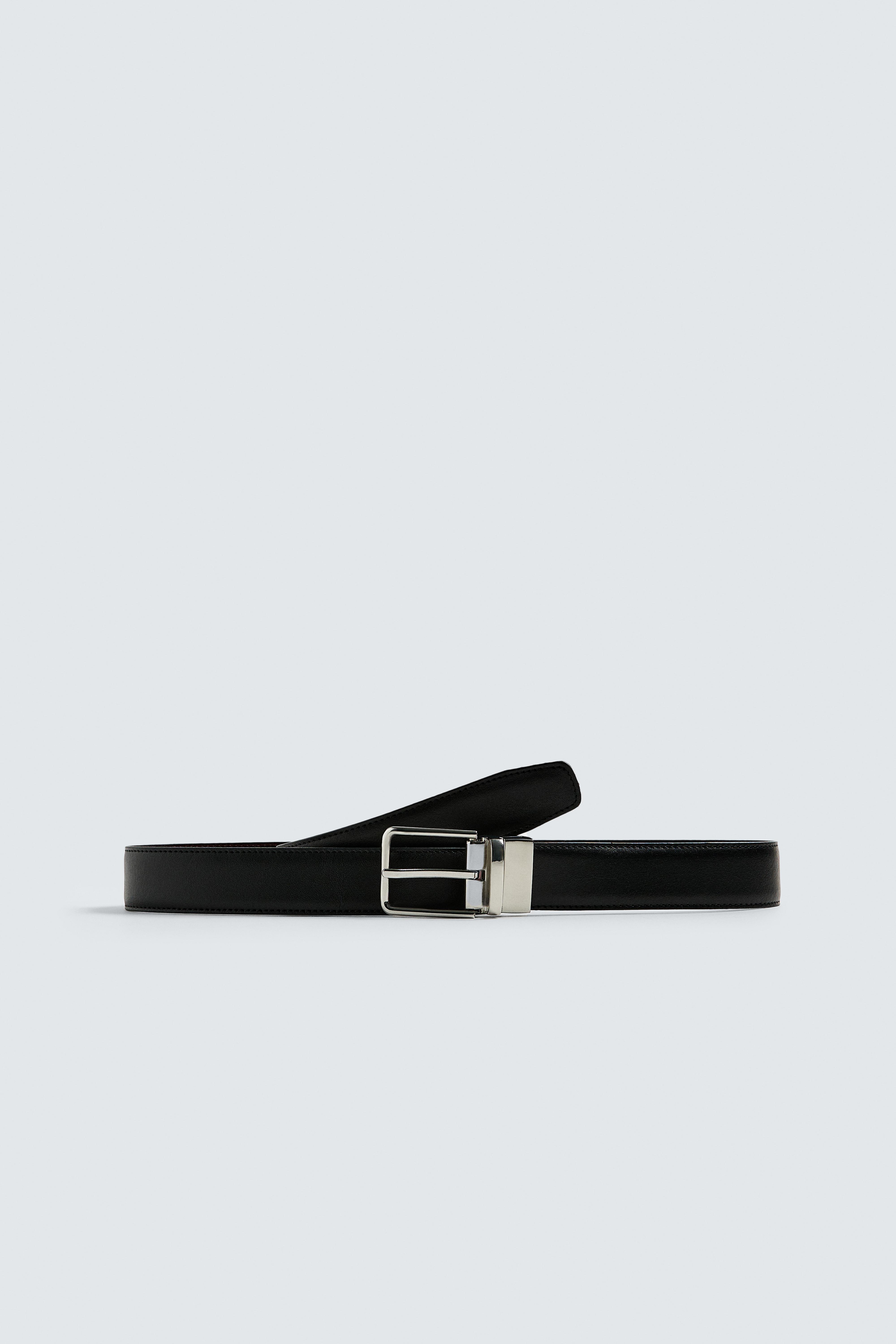 REVERSIBLE CONTRAST LEATHER BELT