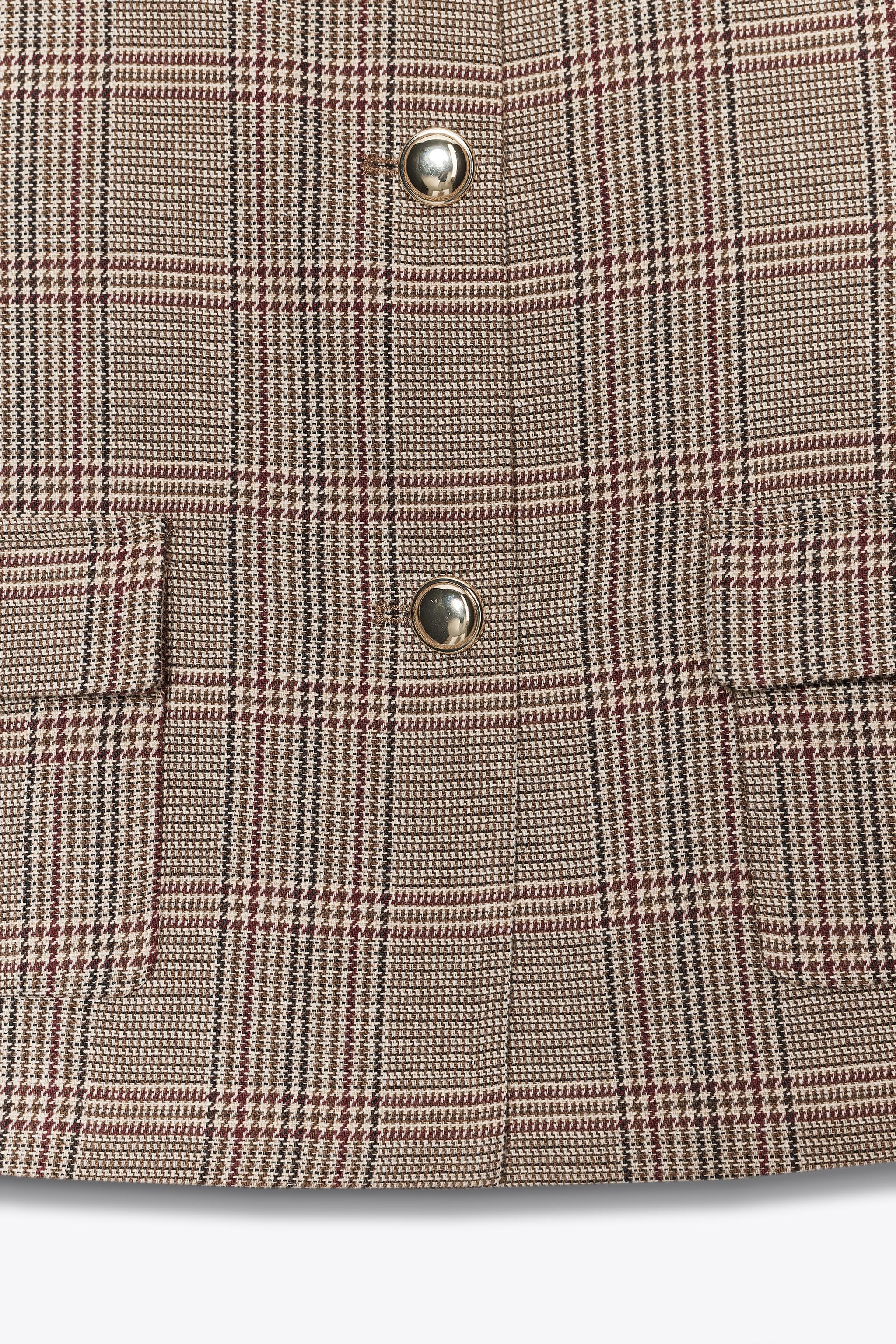 HOUNDSTOOTH CROPPED BLAZER