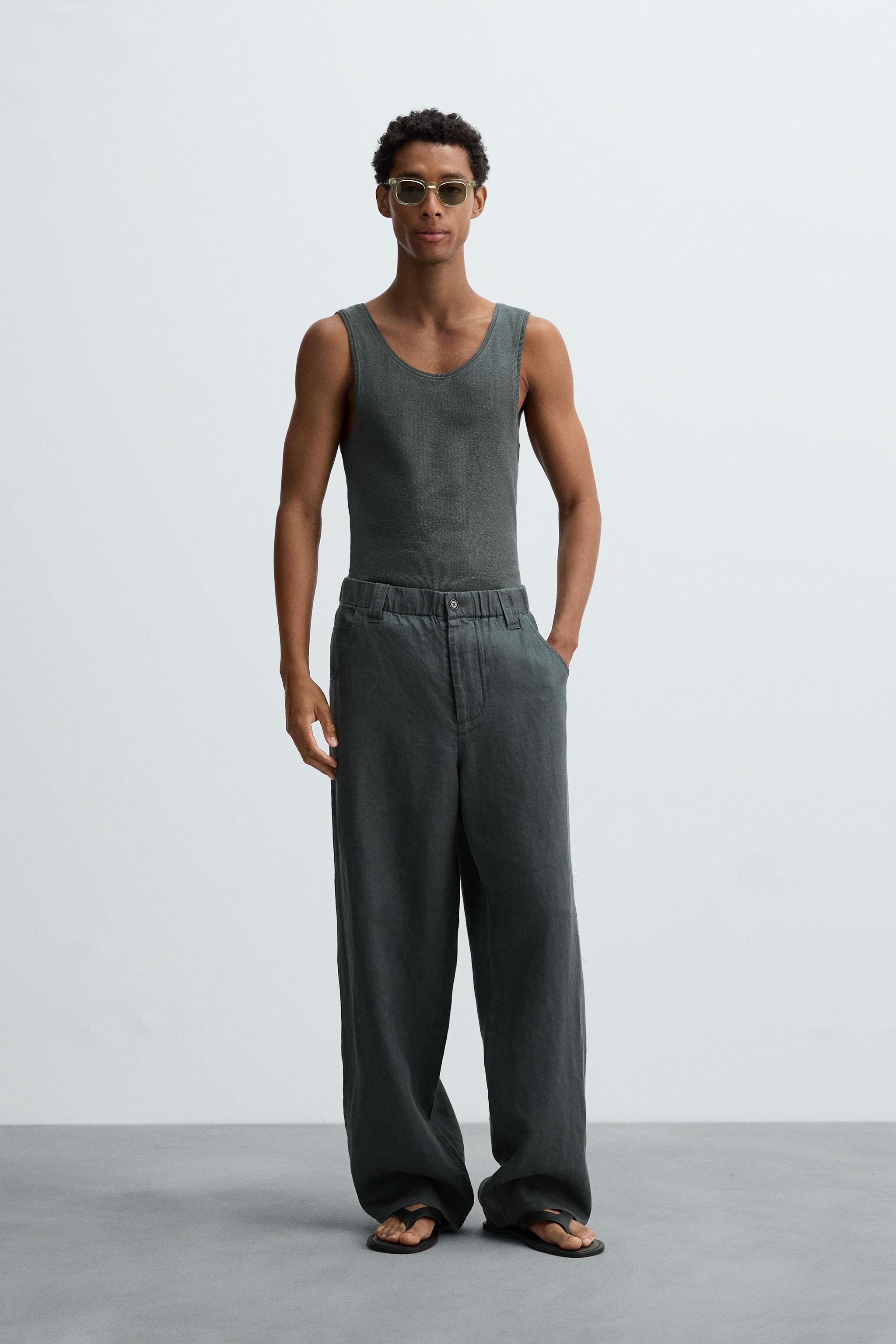 RIBBED COTTON-HEMP TANK TOP