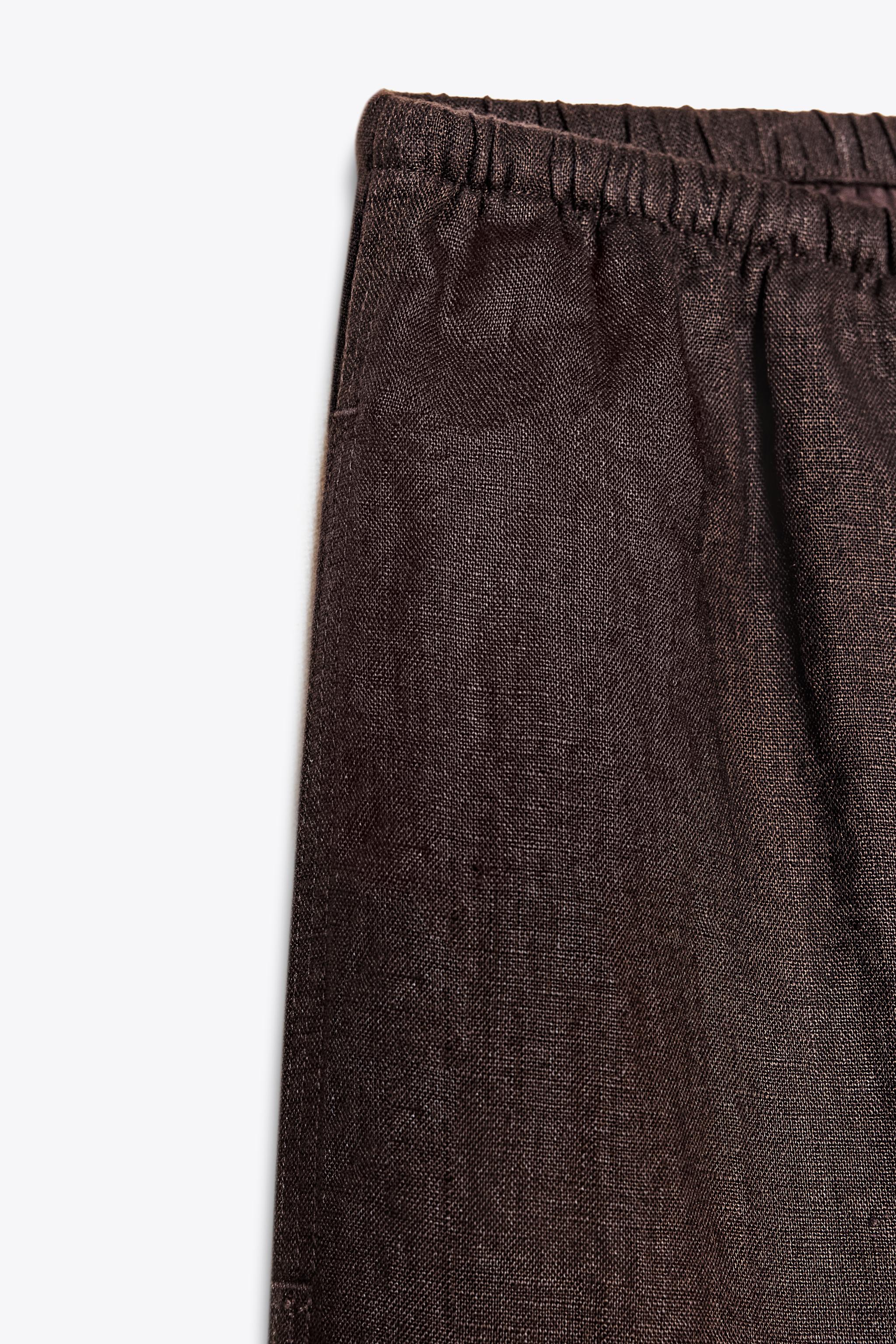 100% LINEN PALAZZO PANTS ZW COLLECTION