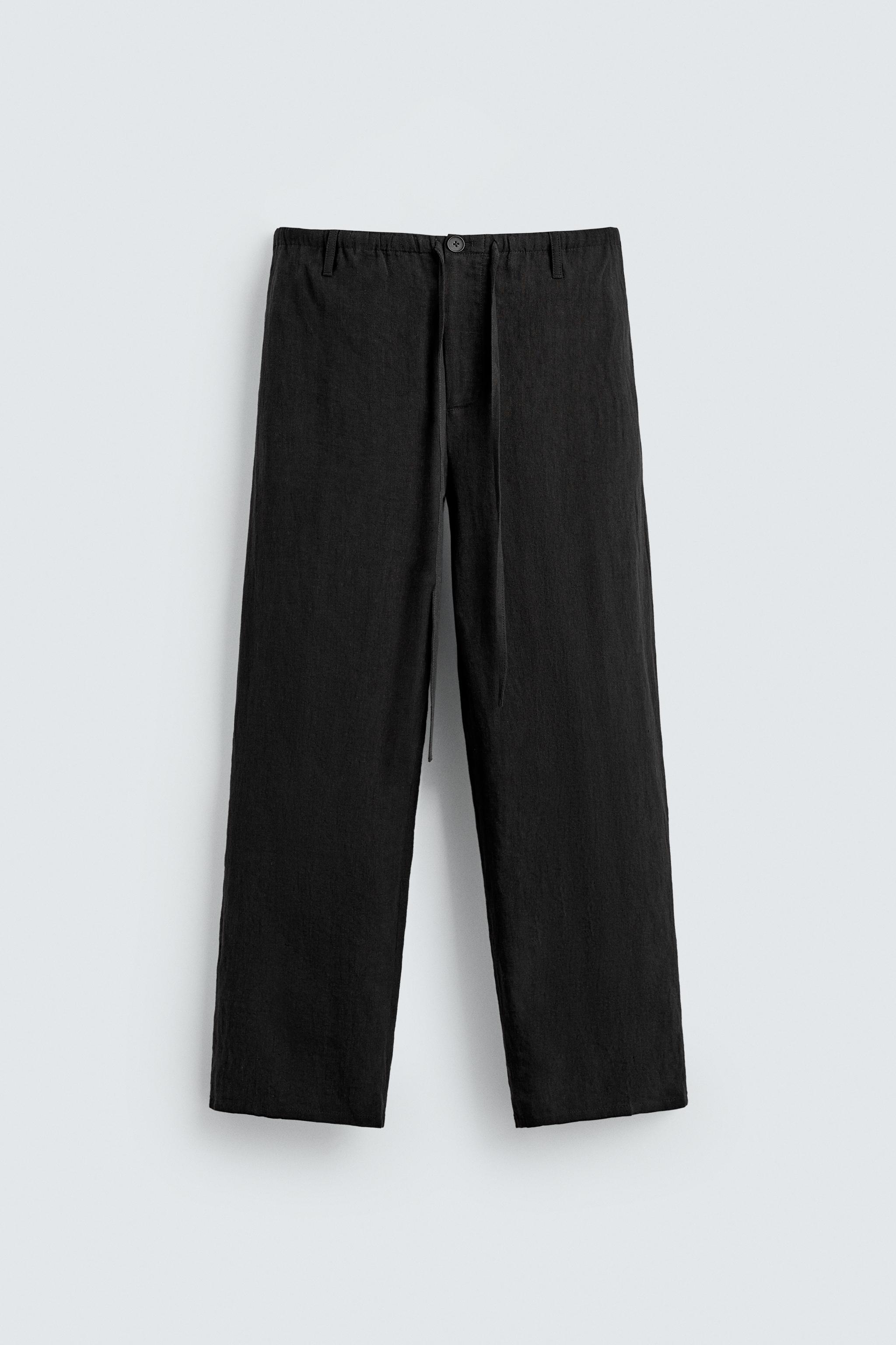 RELAXED FIT 100% LINEN PANTS