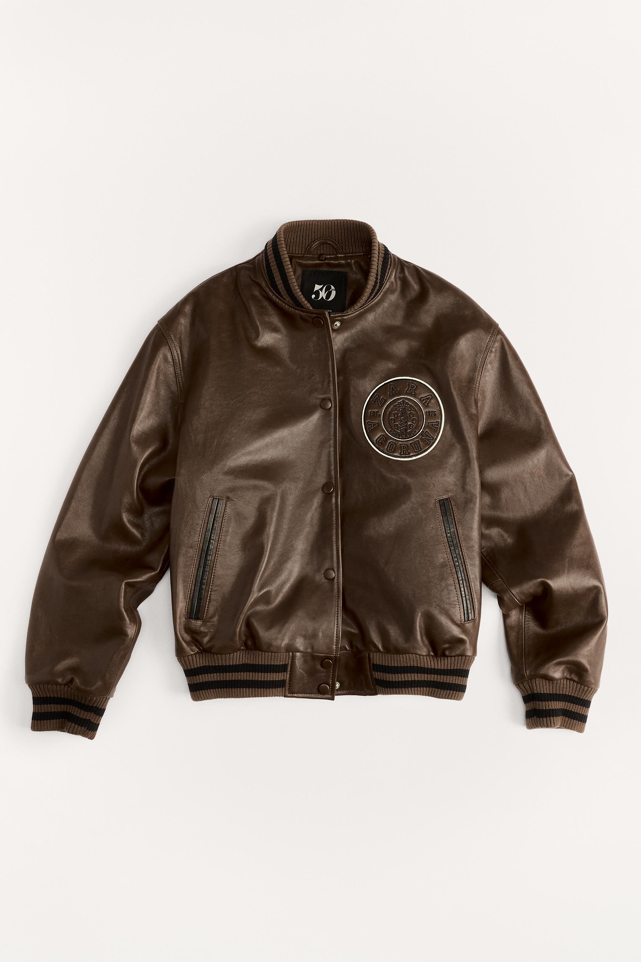 50TH ANNIVERSARY VARSITY LEATHER BOMBER JACKET