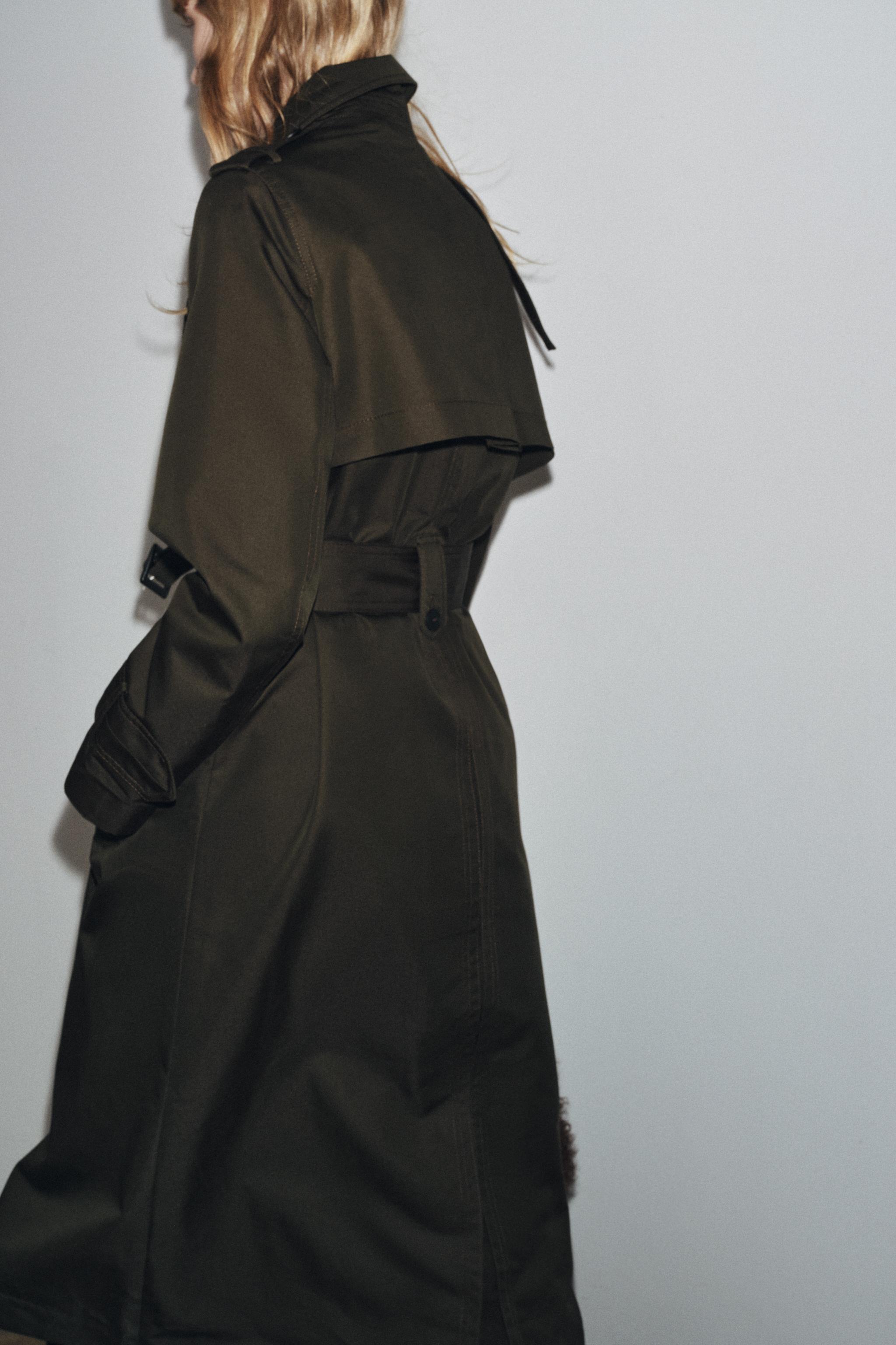 WATER REPELLENT DOUBLE-BREASTED TRENCH COAT ZW COLLECTION