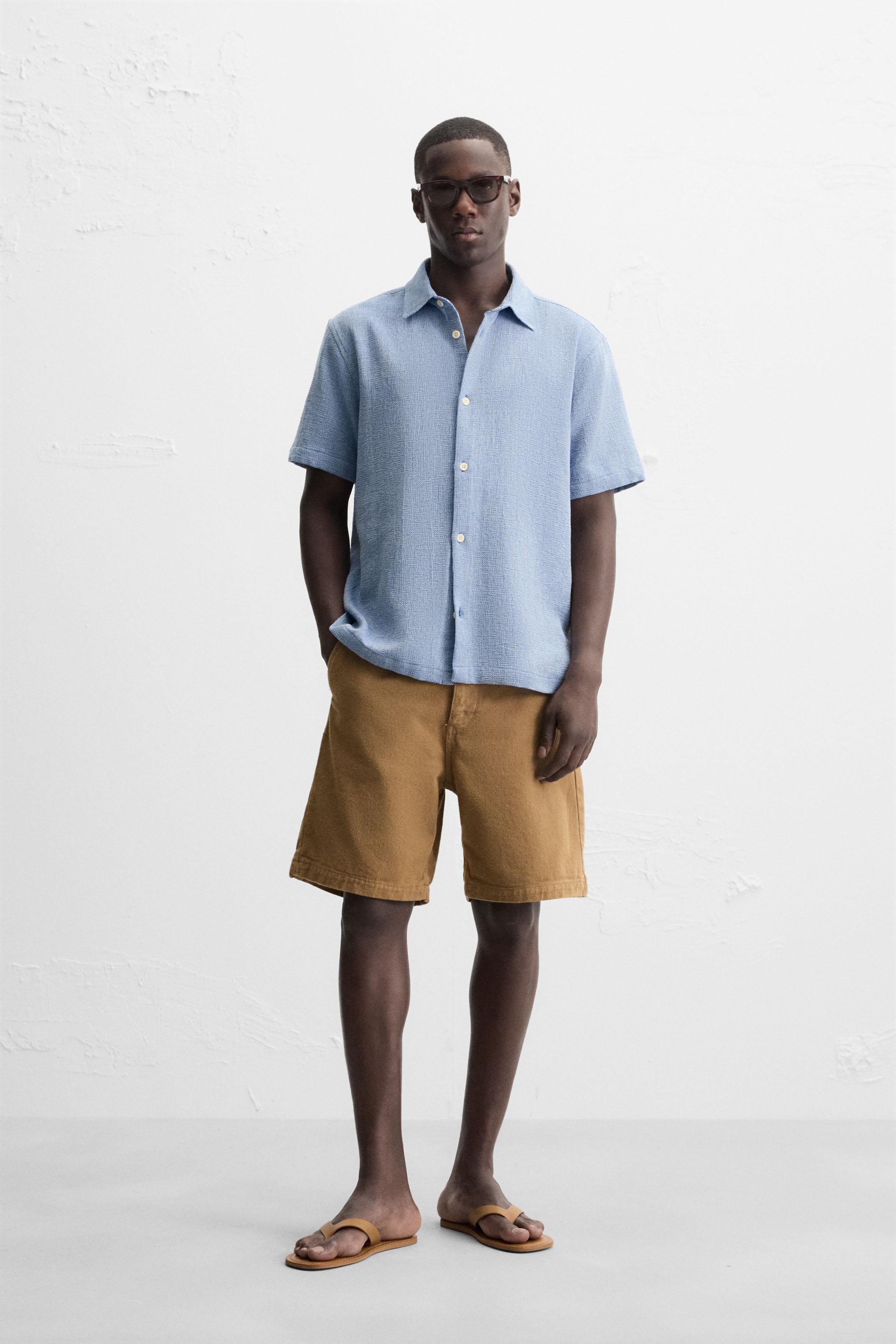 REGULAR FIT TEXTURED SHIRT