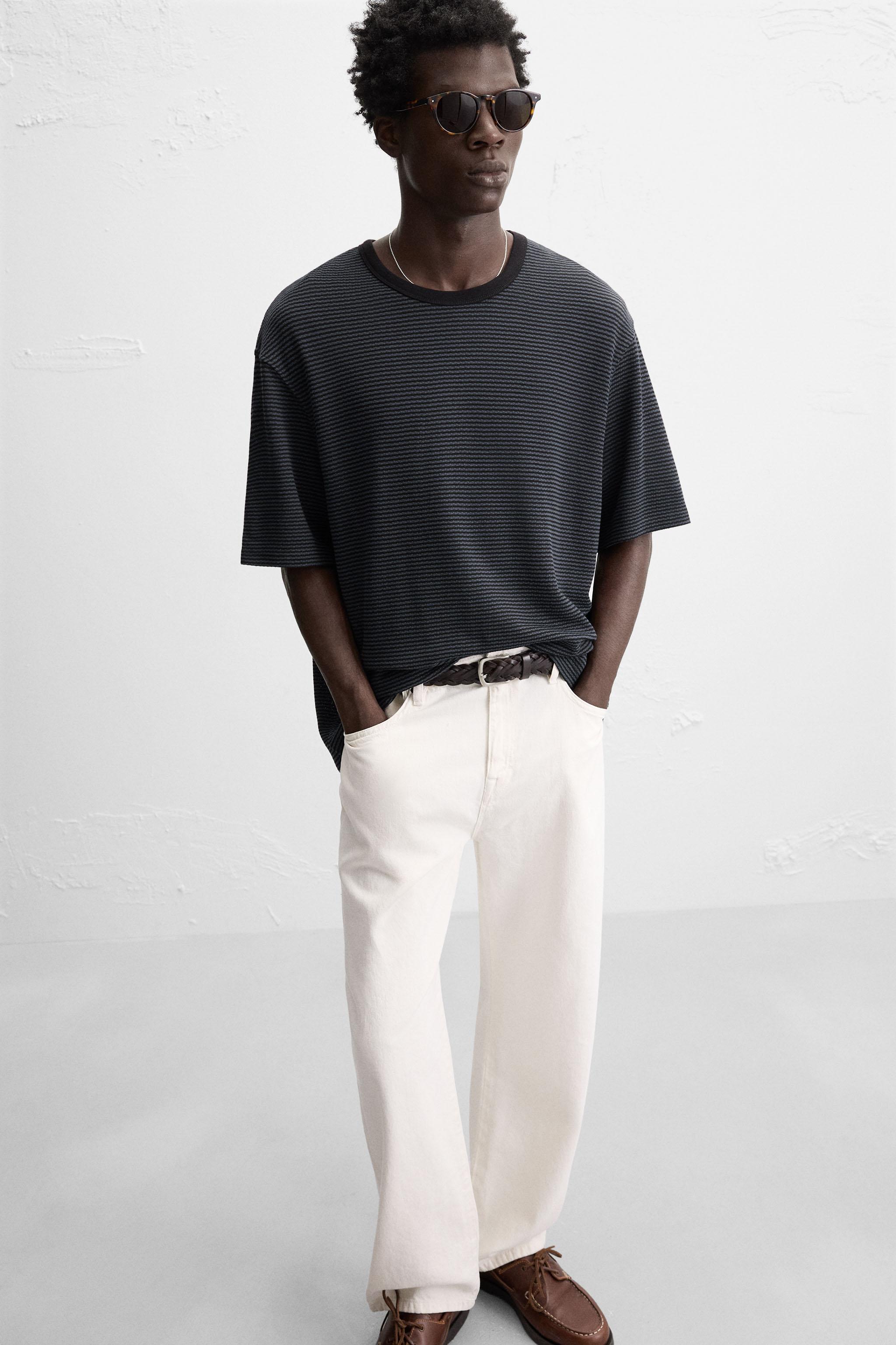 STRIPED JACQUARD T-SHIRT