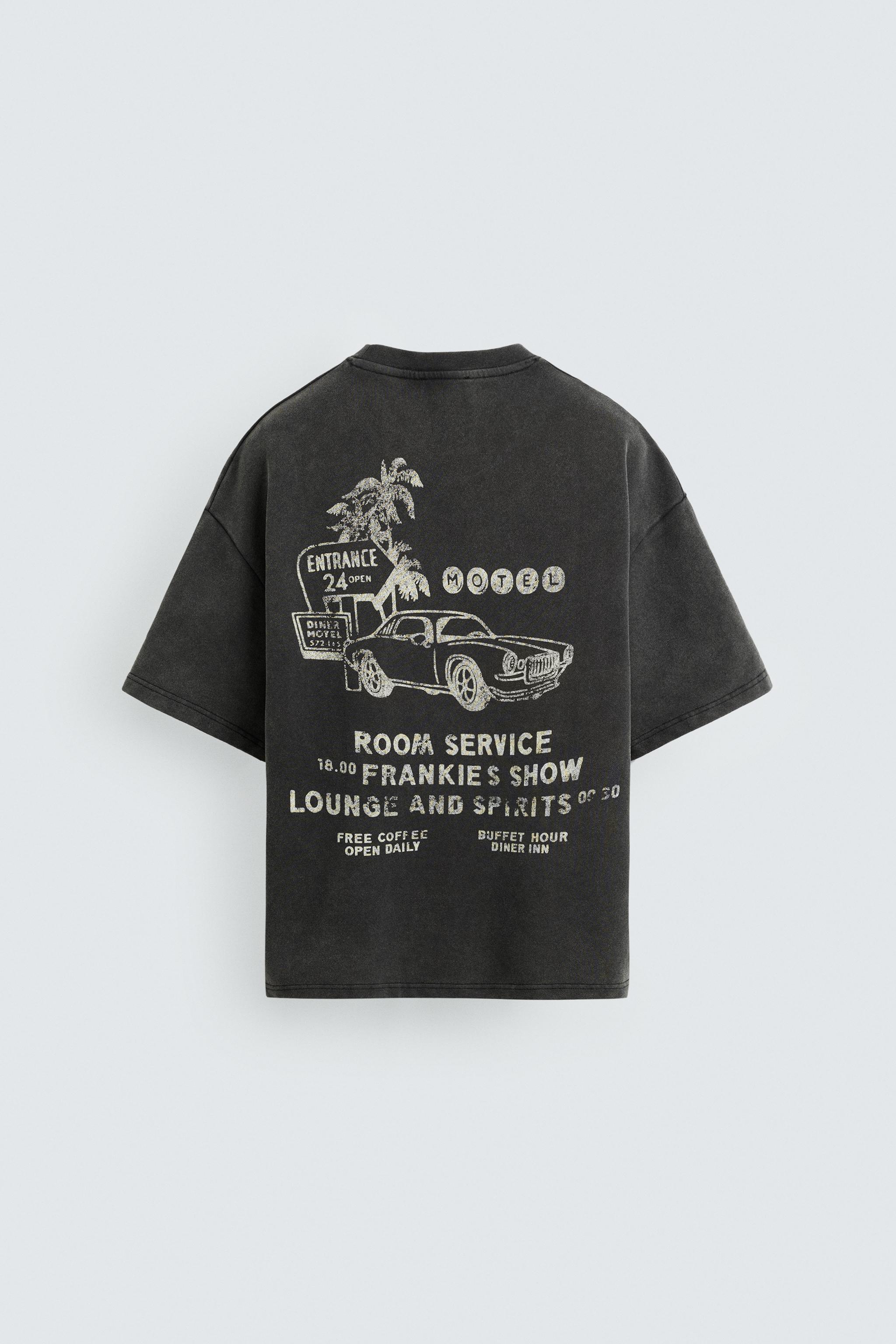 WASHED SWEATSHIRT WITH GRAPHIC PRINTS