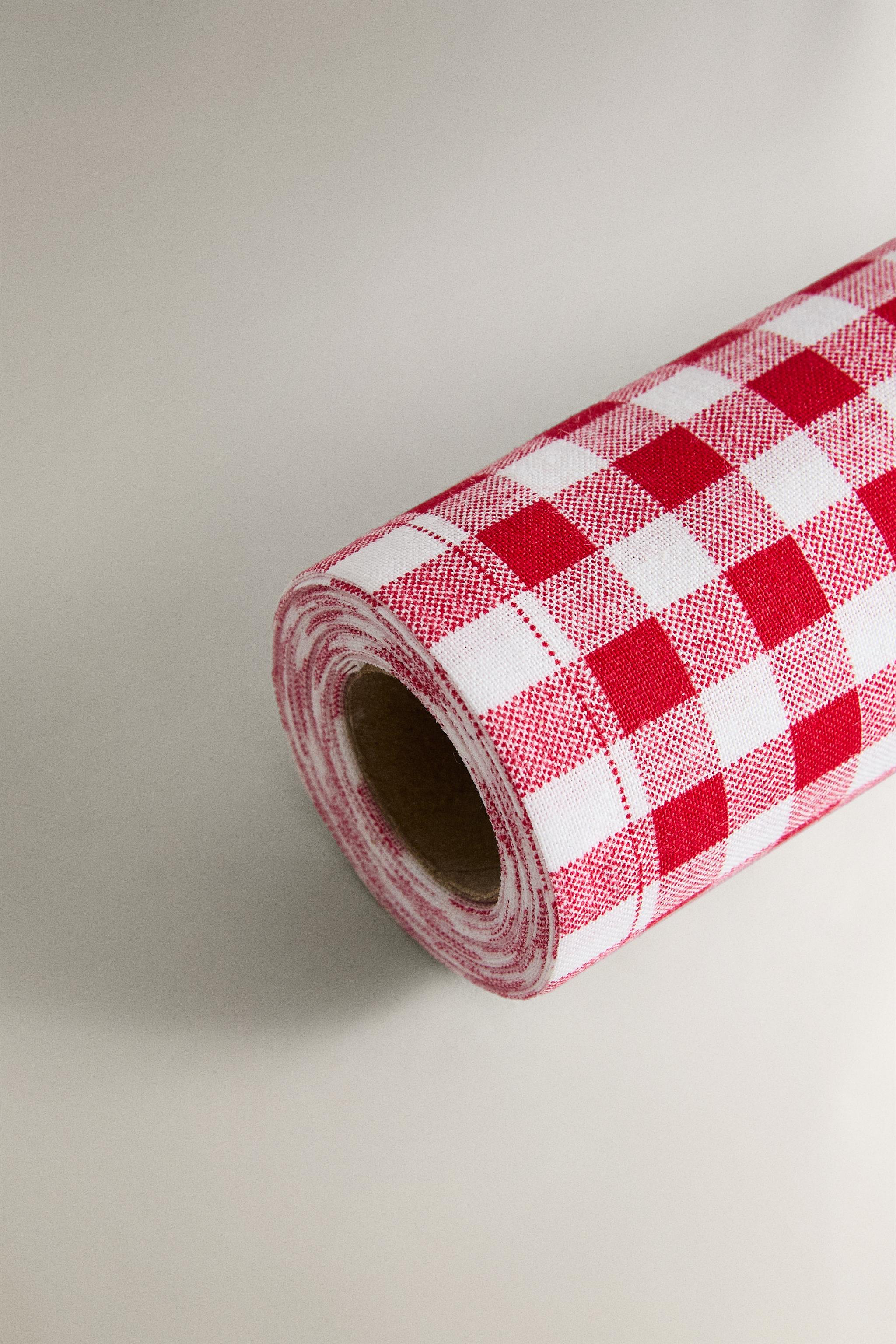 ROLL OF GINGHAM COTTON NAPKINS (SET OF 20)