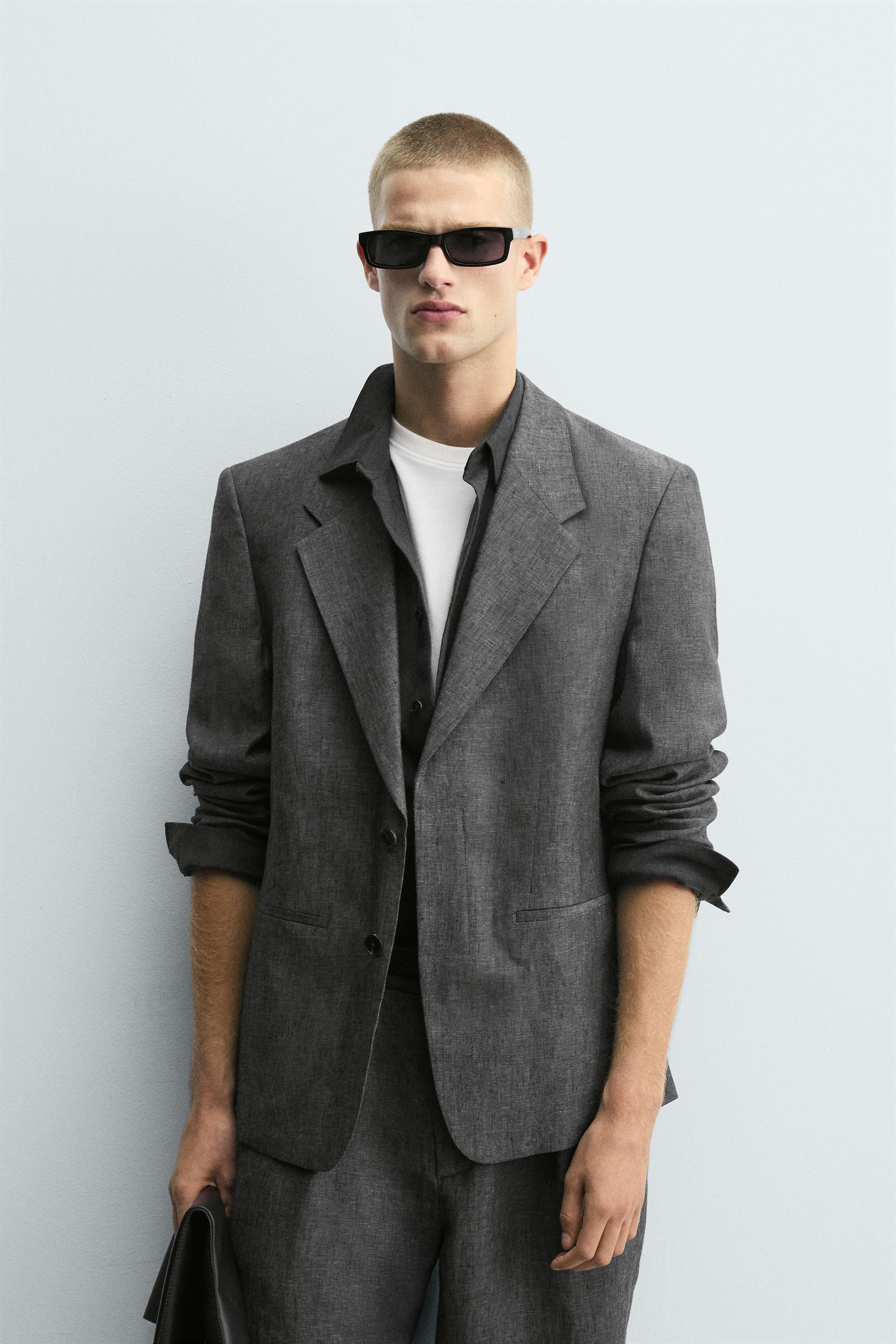 100% LINEN SUIT BLAZER