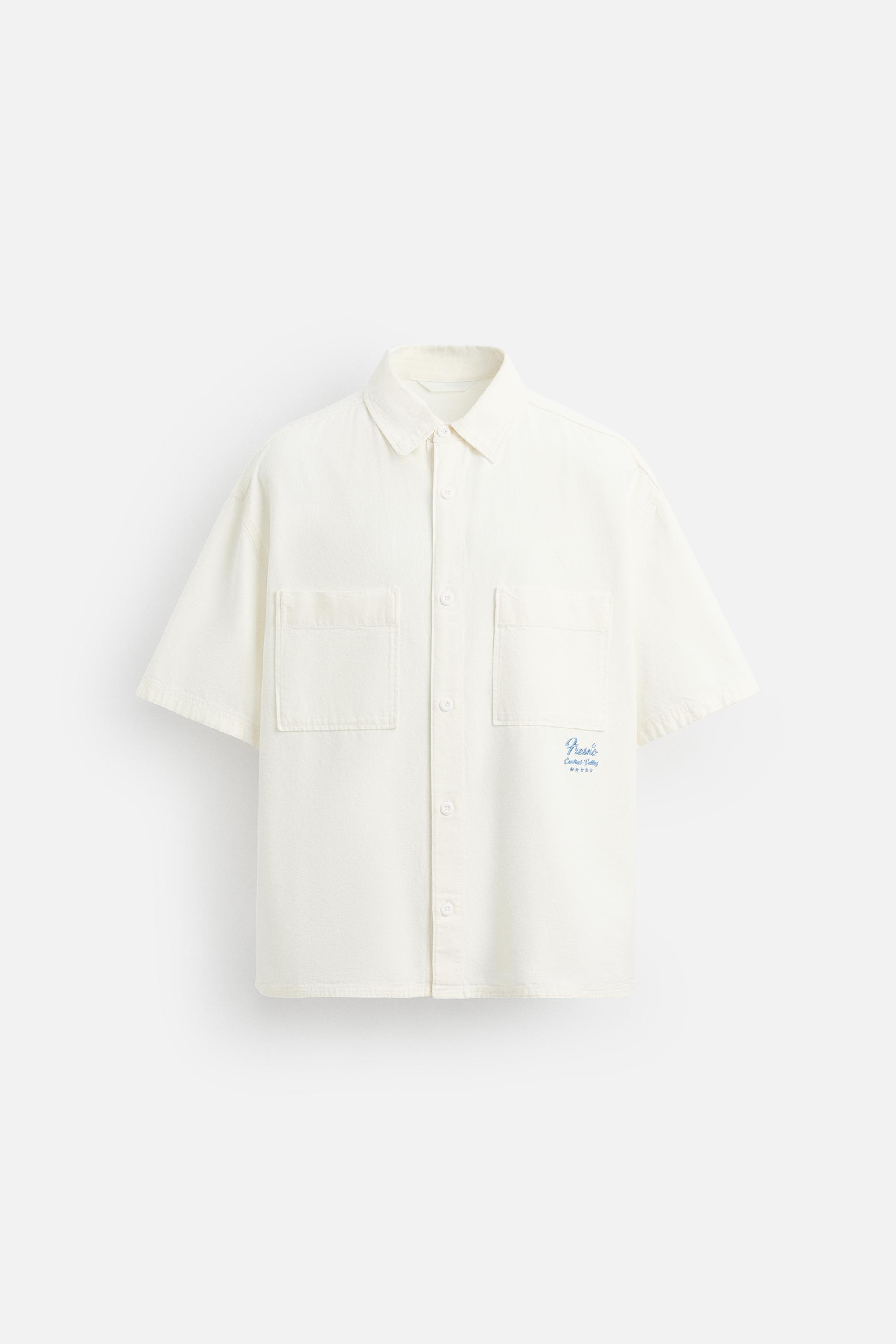 CONTRAST EMBROIDERY SHIRT