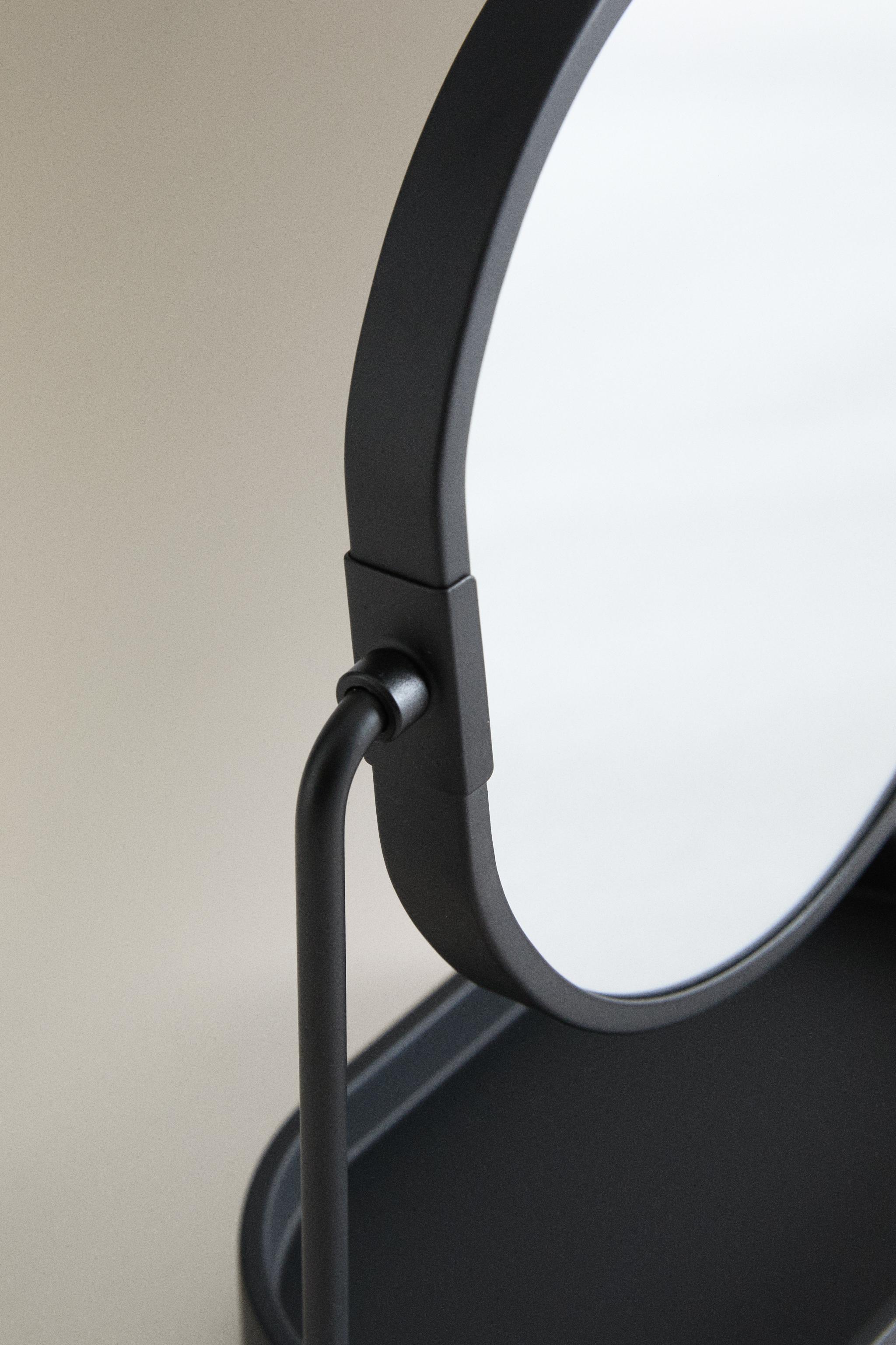 BLACK RESIN VANITY WITH BLACK RESIN BASE