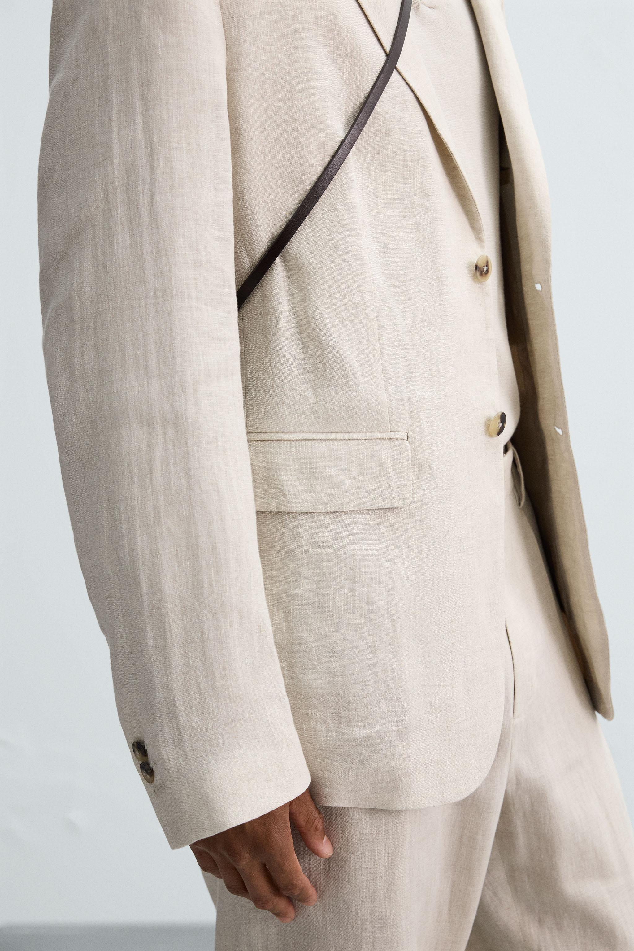 100% LINEN SUIT BLAZER