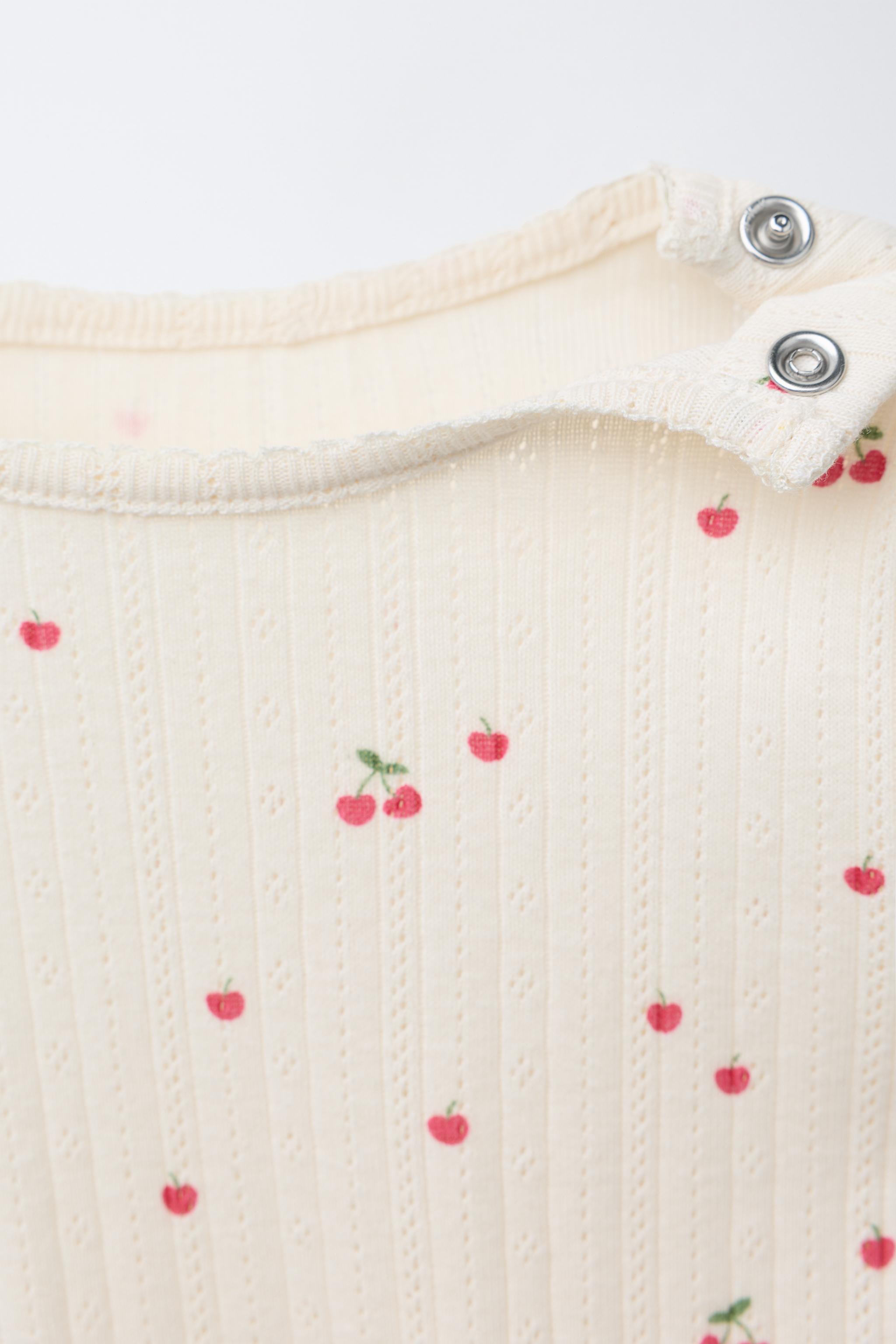 CHERRY PRINT BODYSUIT AND LEGGINGS SET